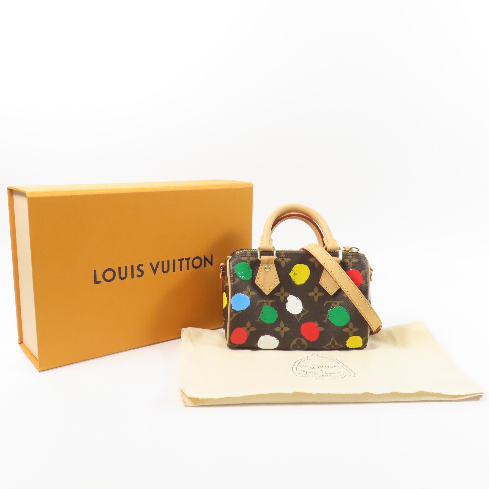 LOUIS VUITTON Monogram LV X YK Nano Speedy手挽肩背兩用袋