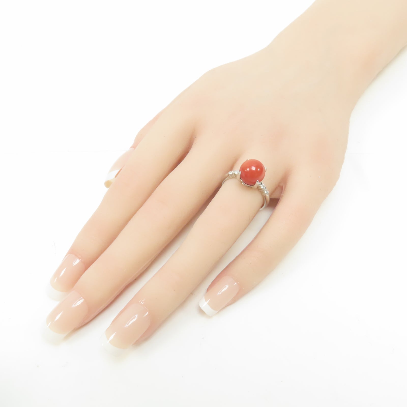 JEWELRY PT900鉑金Coral Ring戒指US#6