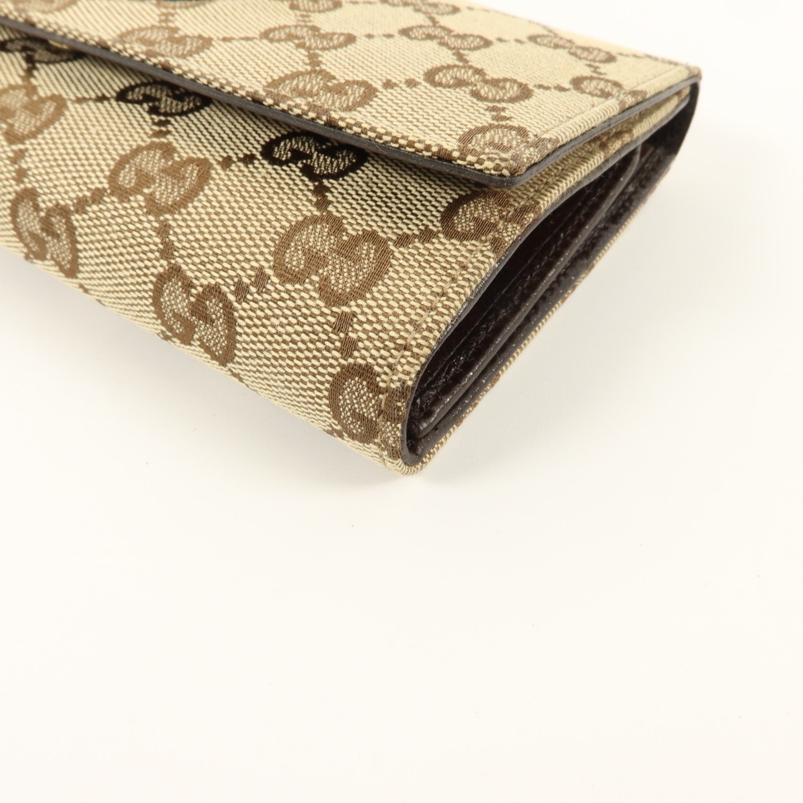 GUCCI GG帆布Vintage Web Horsebit Long Wallet金扣長錢包