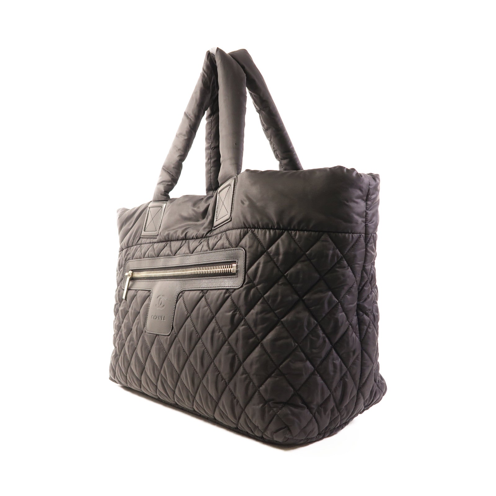 CHANEL CC SHW Coco Cocoon Tote Bag Nylon Black
