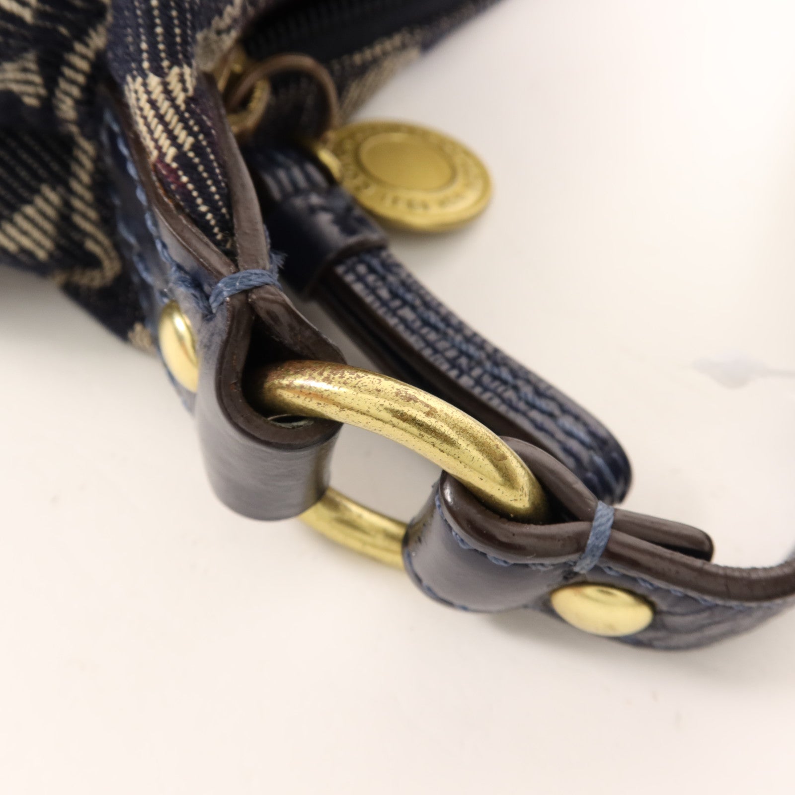 COACH 牛仔布Hand Bag金扣手挽袋