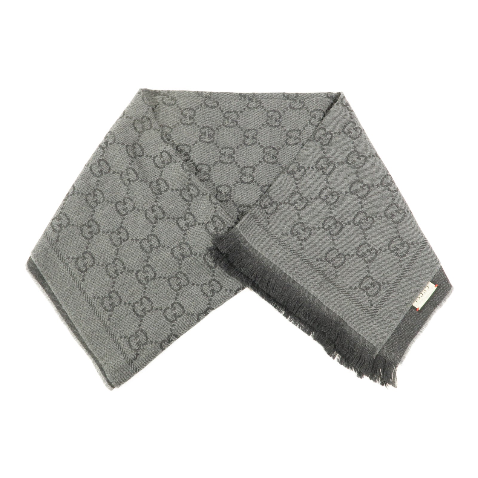 GUCCI 羊毛GG Jacquard Scarf 48X180cm圍巾