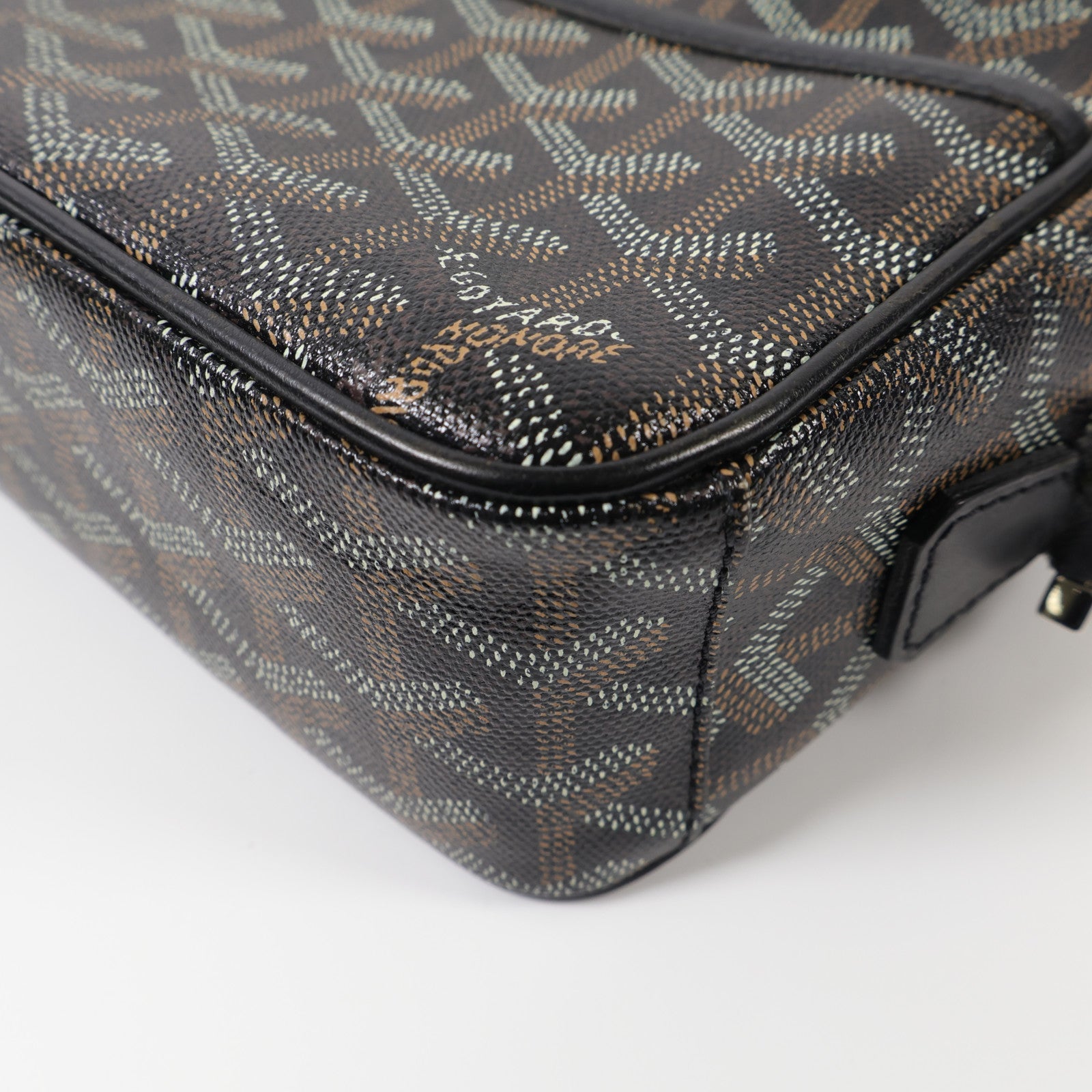 GOYARD 塗層帆布Cap-Vert PM銀扣肩背袋