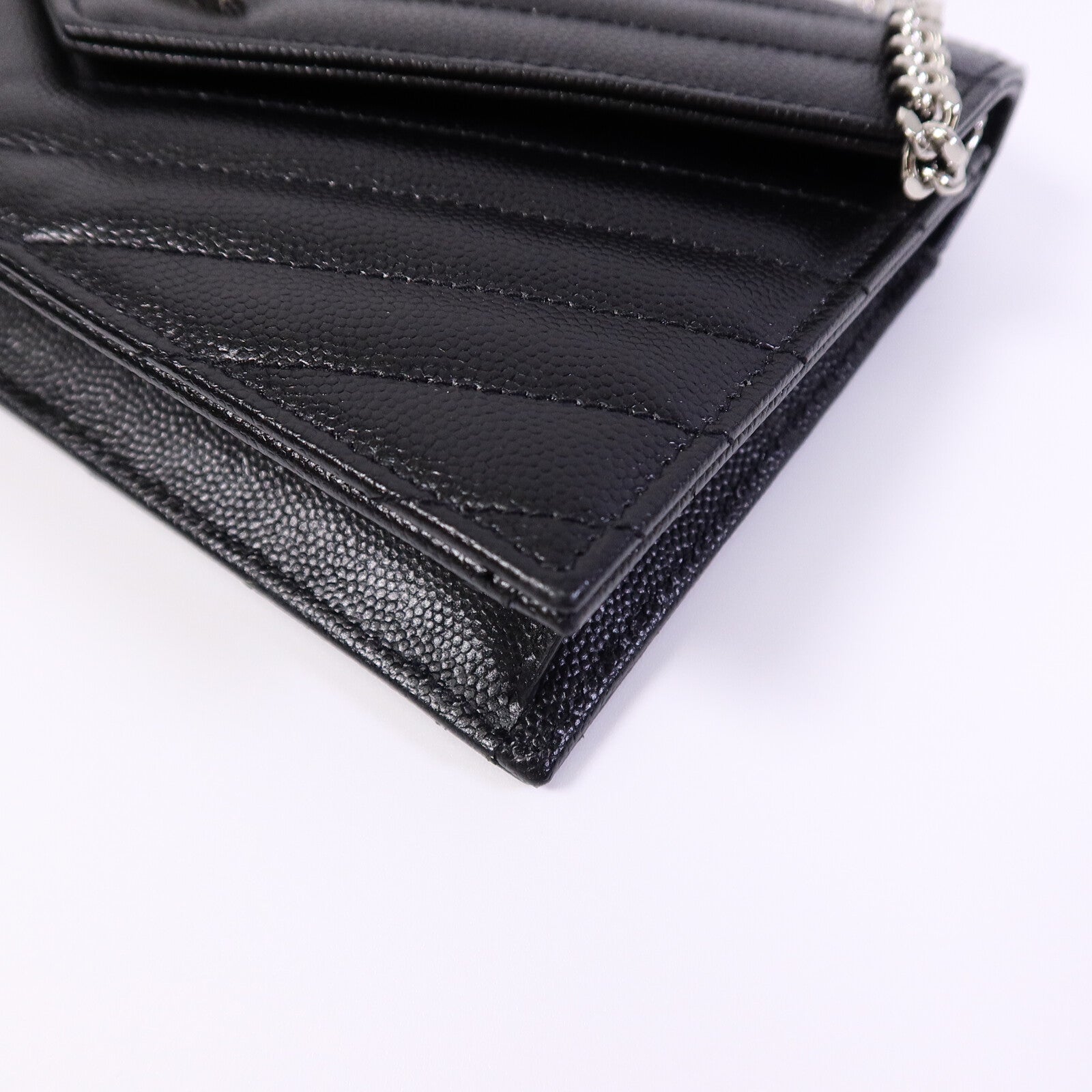 SAINT LAURENT 牛皮皮革Wallet On Chain鏈帶肩背袋