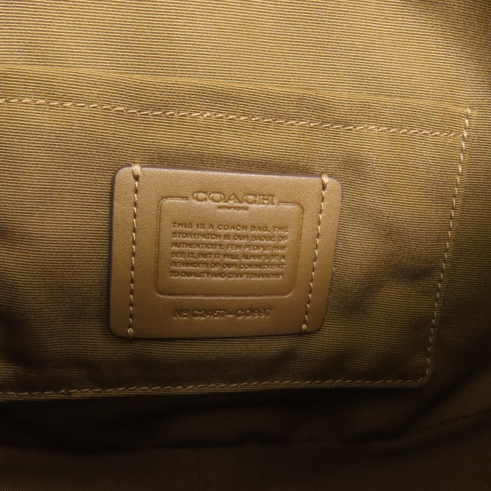COACH 帆布2 Way Shoulder Bag金扣手挽肩背兩用袋