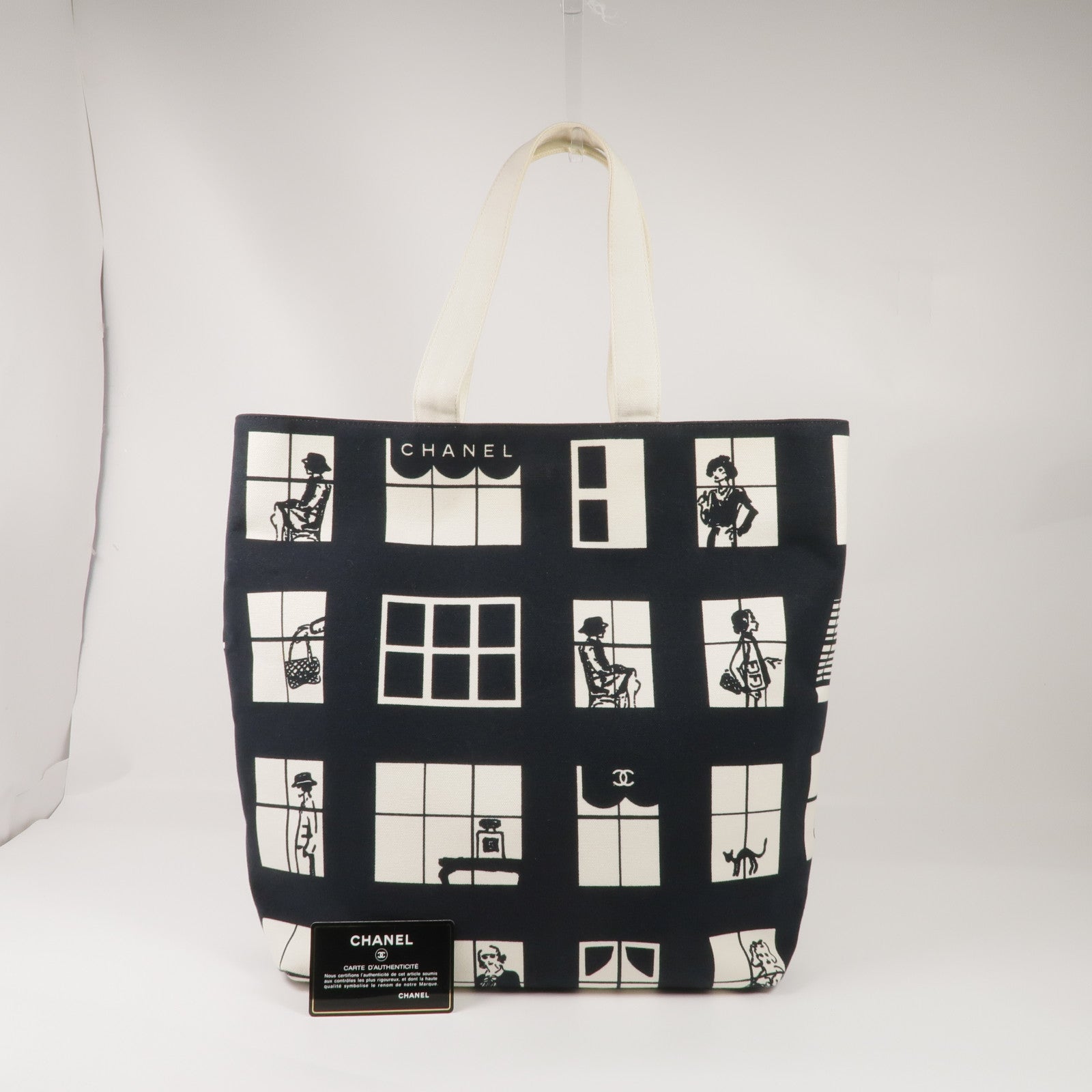CHANEL 帆布Tote Bag金扣手挽袋