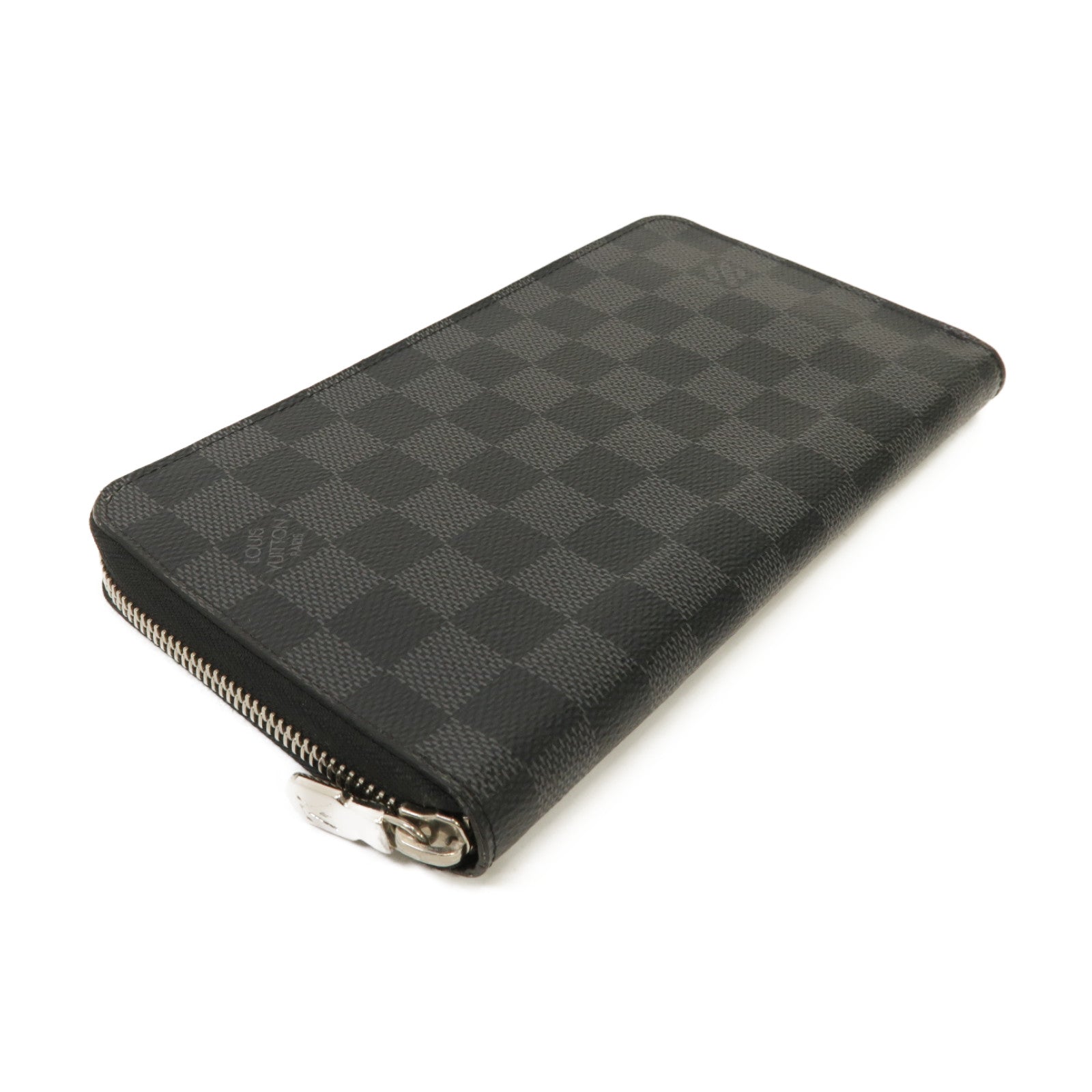 LOUIS VUITTON 【激減優惠】Damier Graphite Zippy Organizer銀扣長錢包黑色/灰色