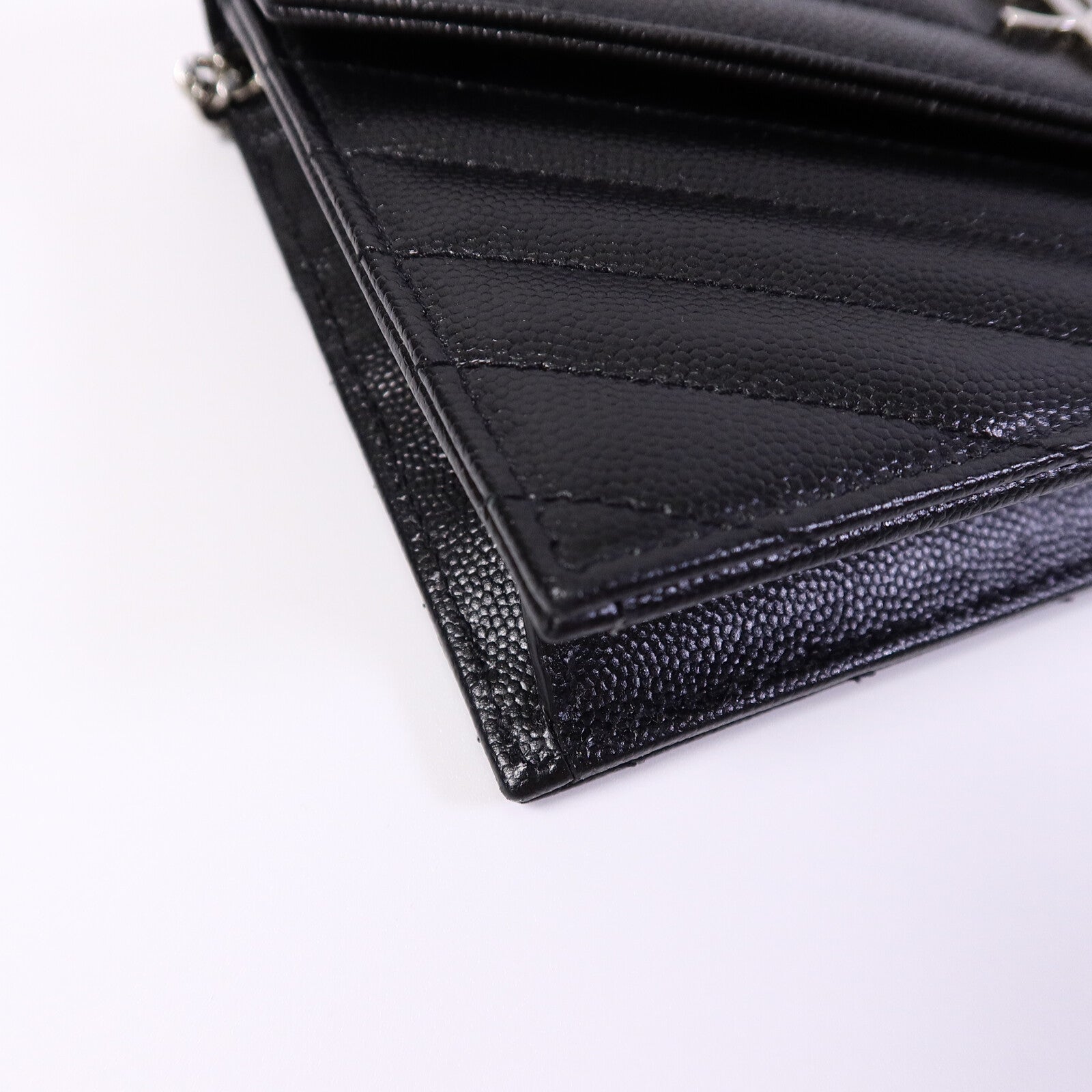 SAINT LAURENT 牛皮皮革Wallet On Chain鏈帶肩背袋
