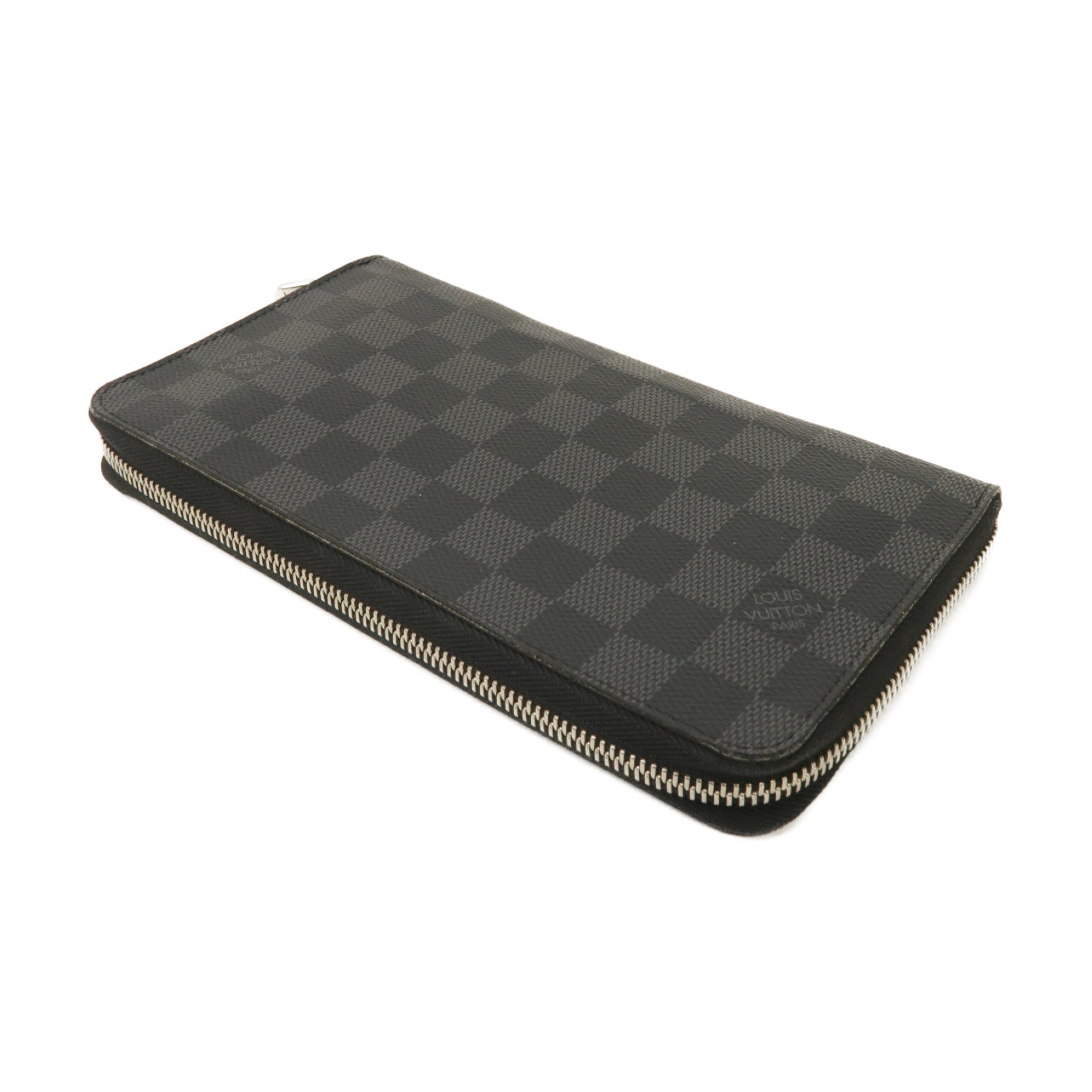 LOUIS VUITTON 【激減優惠】Damier Graphite Zippy Organizer銀扣長錢包黑色/灰色