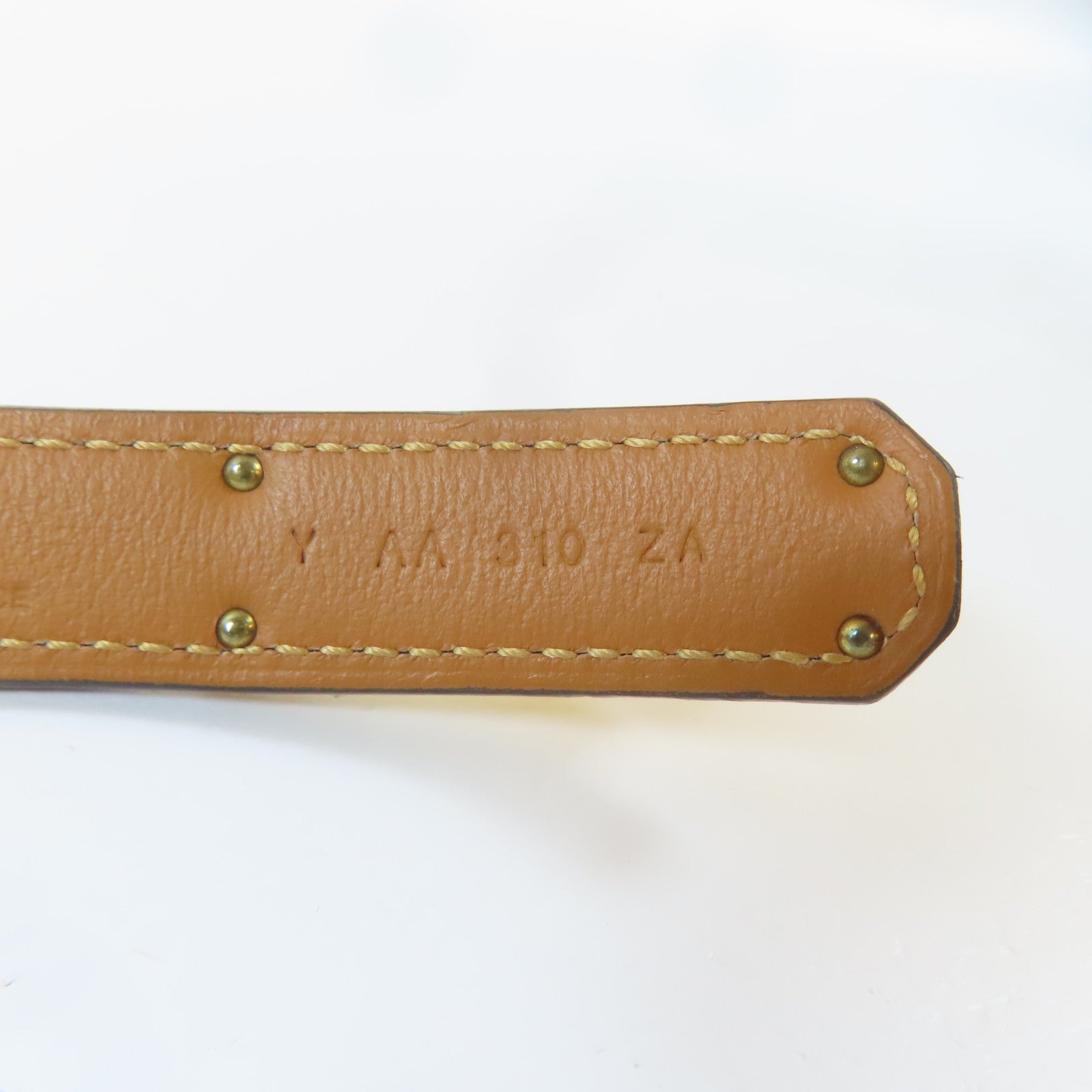 HERMES Epsom皮革Kelly Belt金扣皮帶Gold/金色/經典駝色