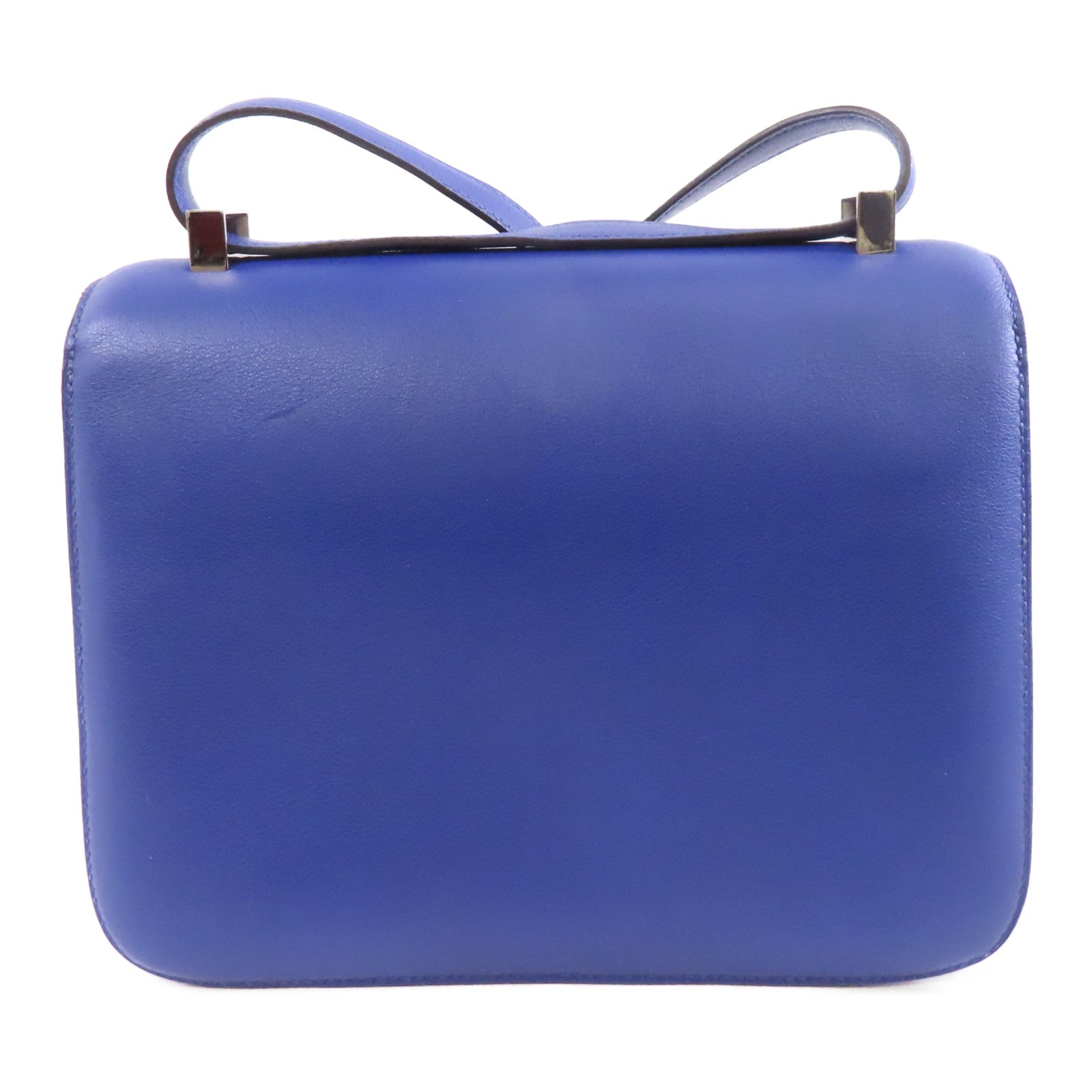 HERMES 衣装袋 HERMES 【激減優惠】Swift皮革Constance 24銀扣肩背袋Bleu