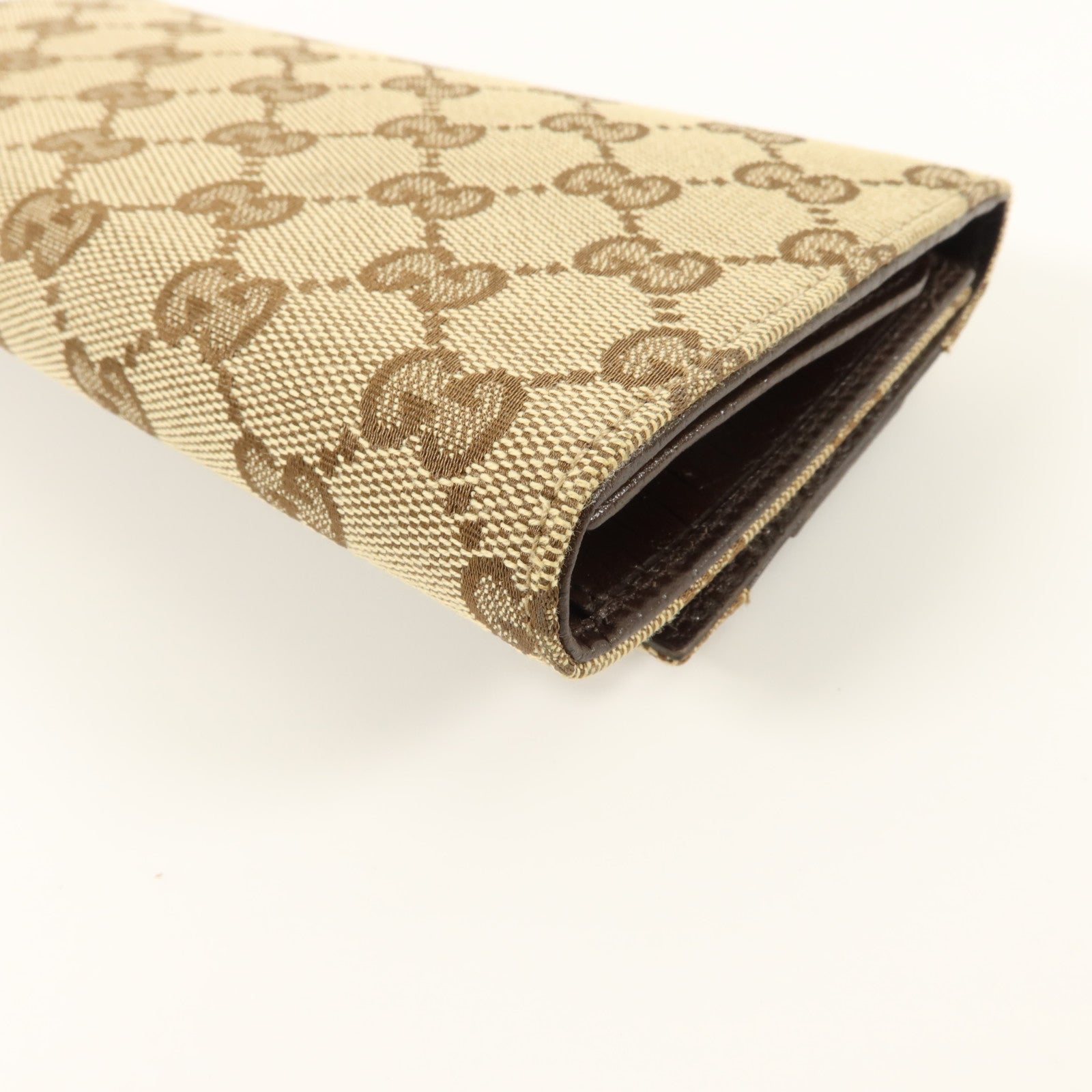 GUCCI GG帆布Vintage Web Horsebit Long Wallet金扣長錢包