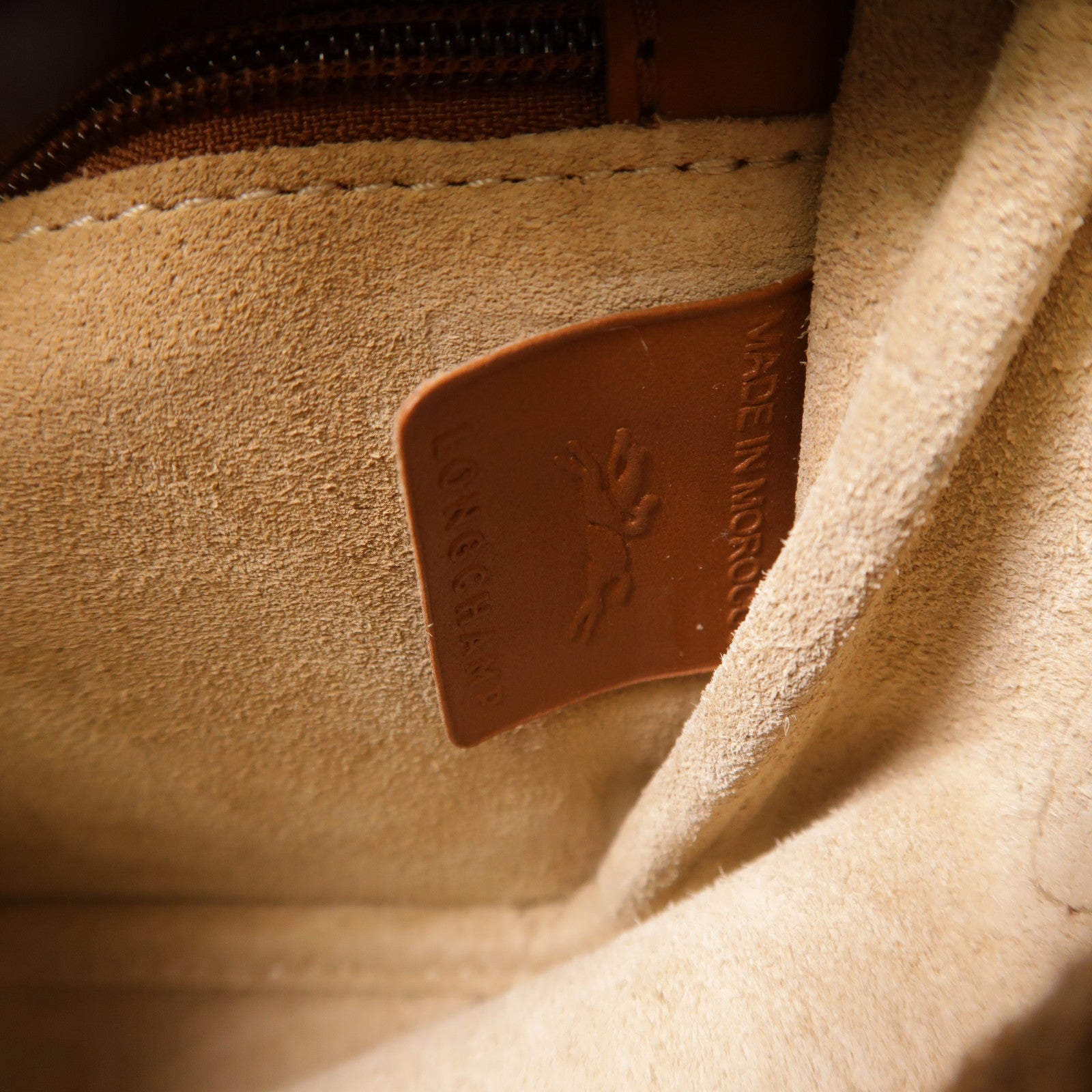 Longchamp 帆布/皮革Shoulder Bag金扣肩背袋