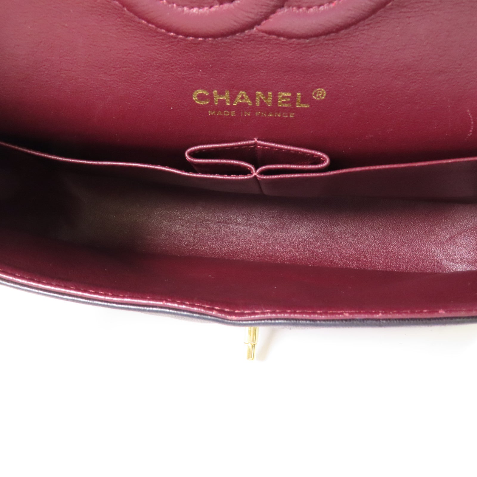 CHANEL 羊皮皮革Classic 25金扣肩背袋