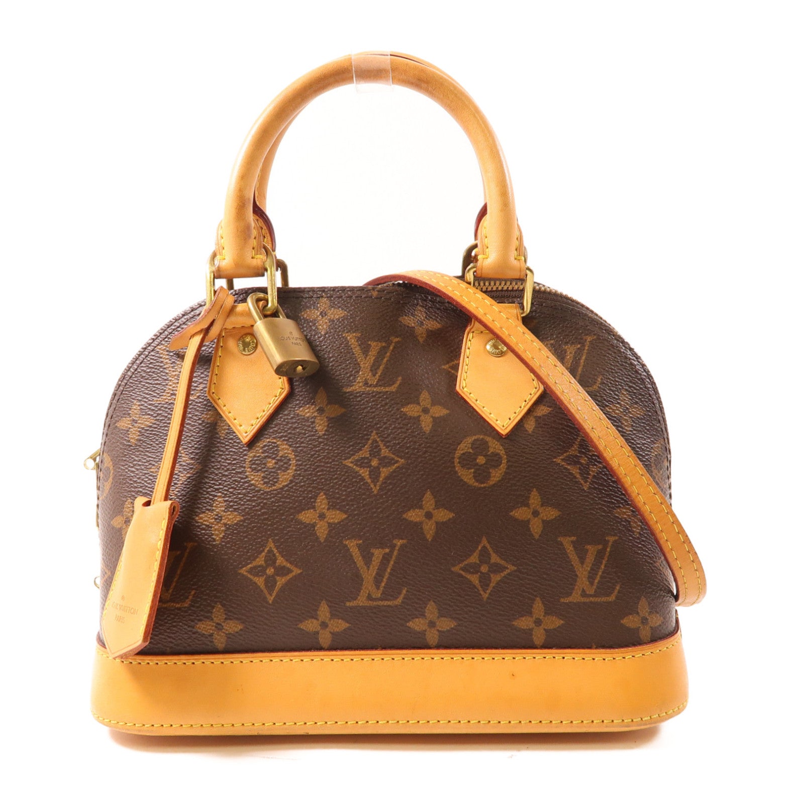 LOUIS VUITTON Monogram Alma金扣手挽肩背兩用袋啡色