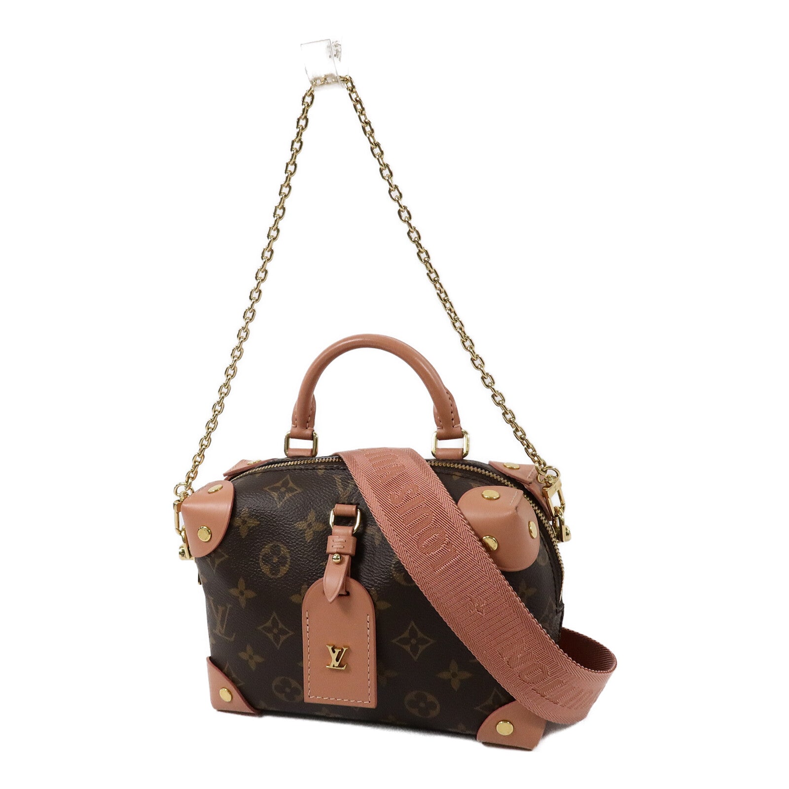 LOUIS VUITTON Monogram Petite Malle Souple手挽肩背兩用袋