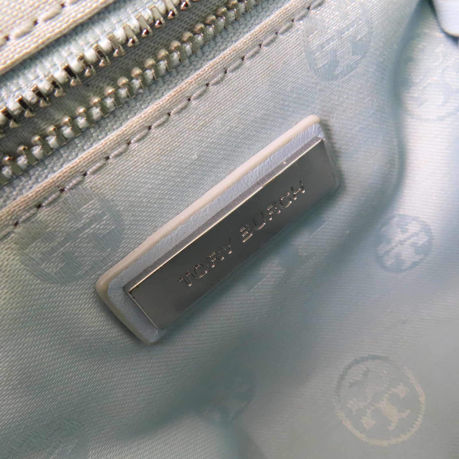 Tory Burch 【激減優惠】牛皮皮革Chain Shoulder Bag鏈帶肩背袋淺藍色