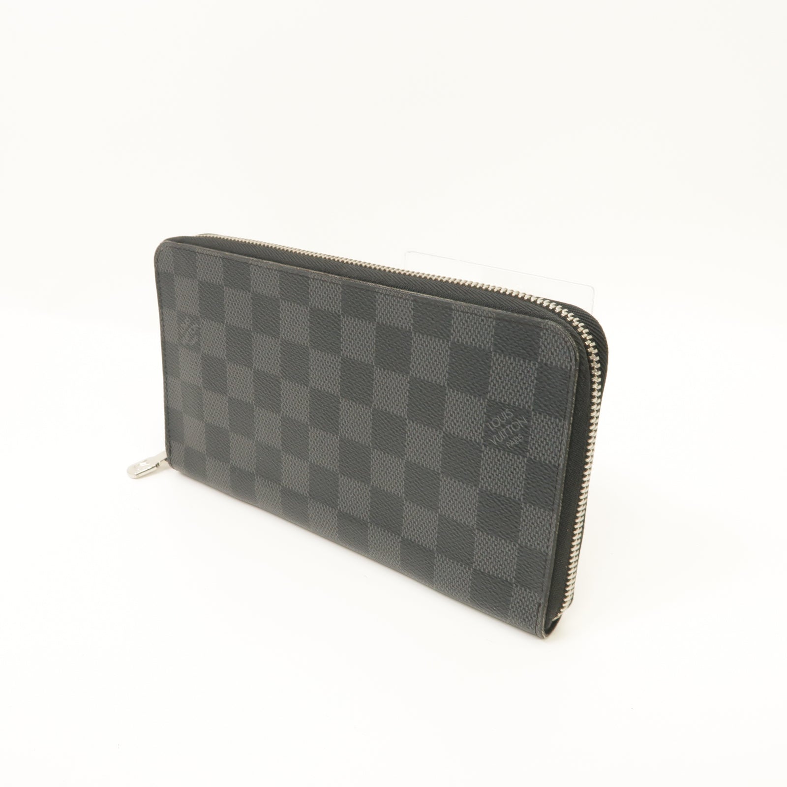 LOUIS VUITTON 【激減優惠】Damier Graphite Zippy Organizer銀扣長錢包黑色/灰色