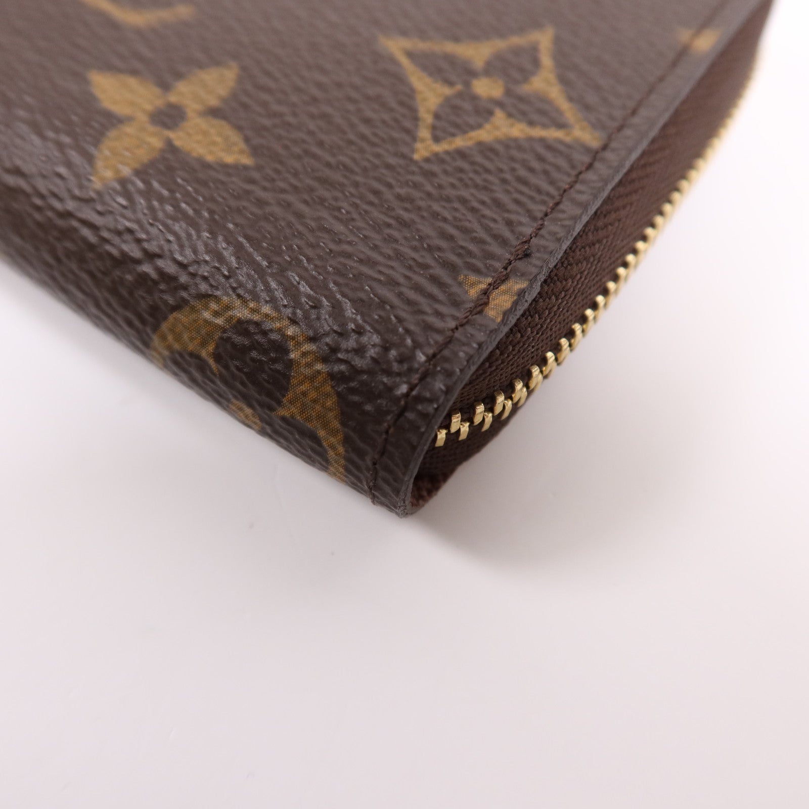 LOUIS VUITTON Monogram Zippy Coin Purse金扣零錢包棕色
