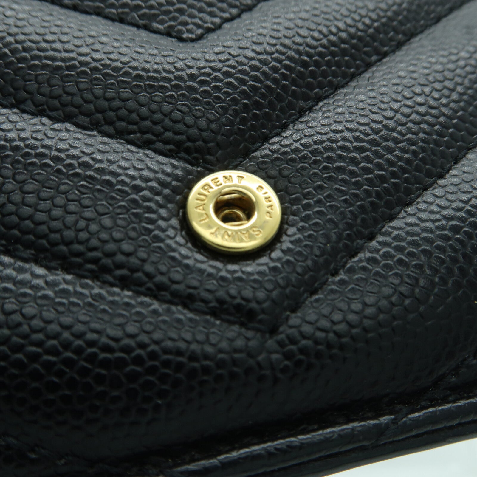 SAINT LAURENT 牛皮皮革Card case金扣卡片套