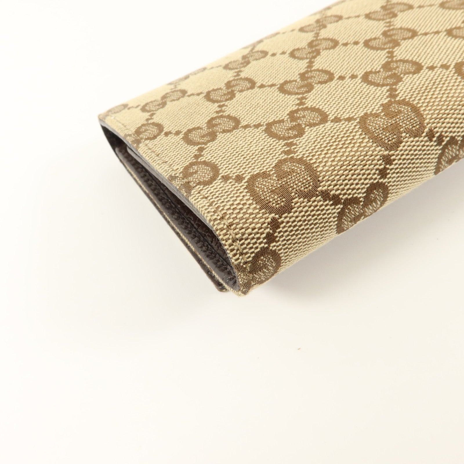 GUCCI GG帆布Vintage Web Horsebit Long Wallet金扣長錢包