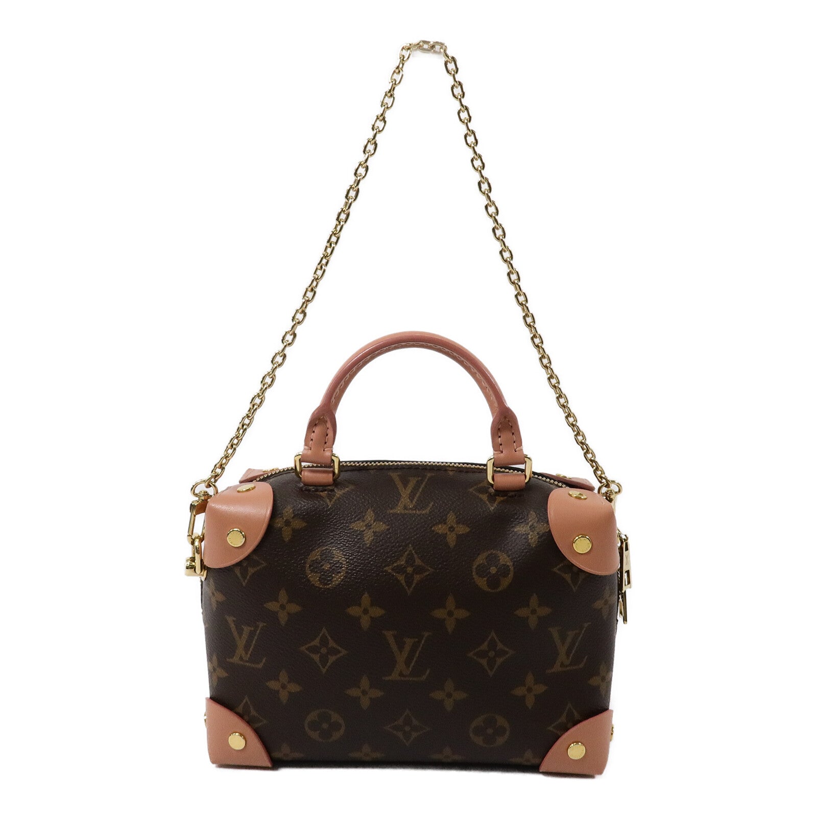 LOUIS VUITTON Monogram Petite Malle Souple手挽肩背兩用袋