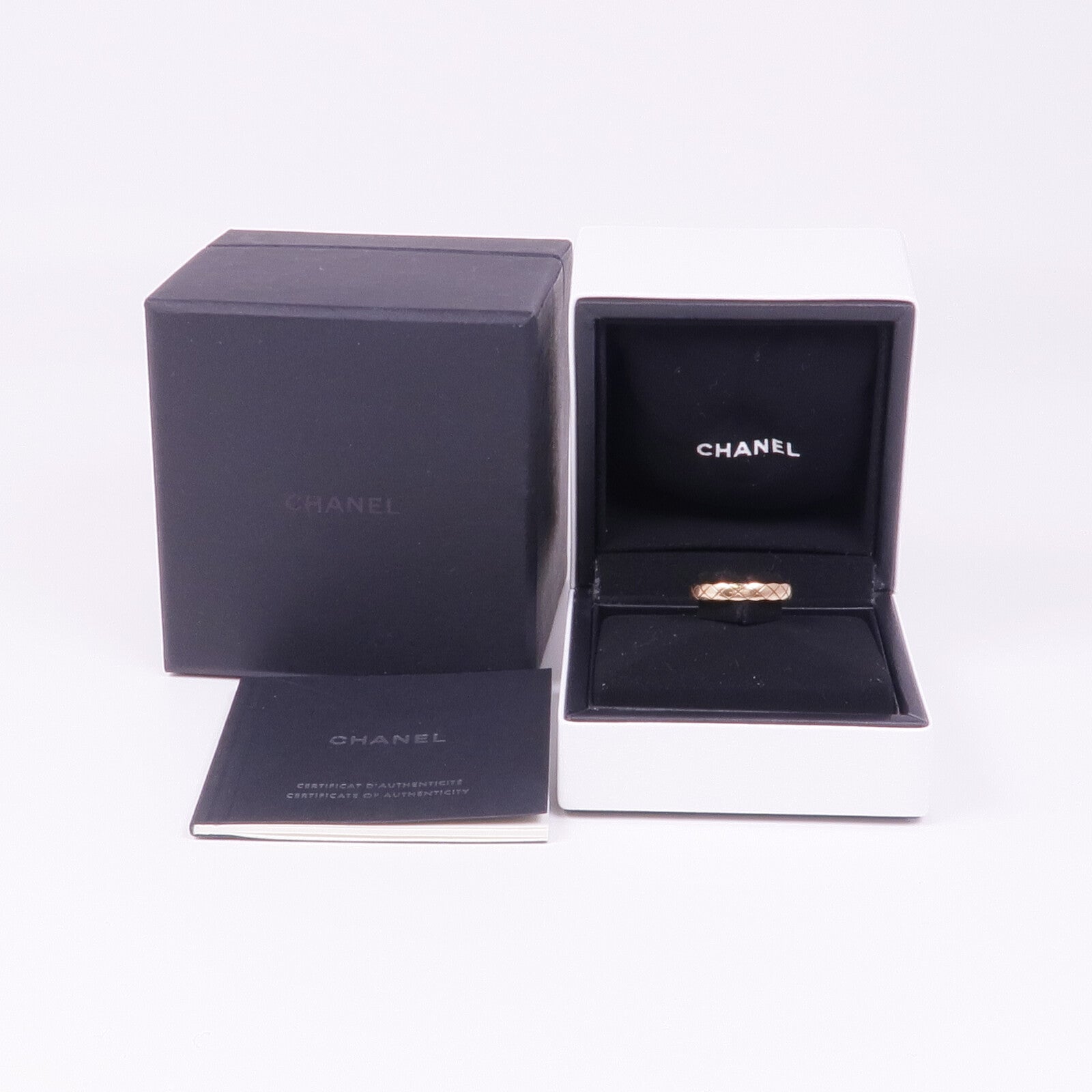 CHANEL 18K玫瑰金Coco Crush戒指Chanel#48/US#4.25