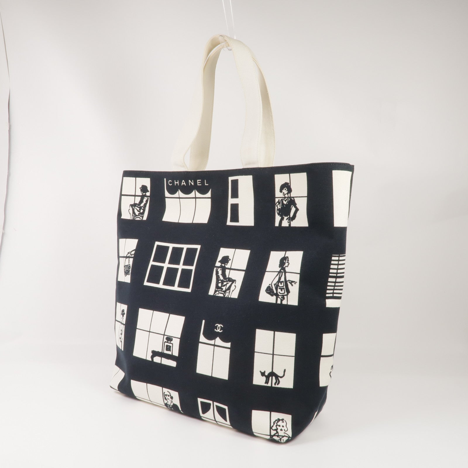 CHANEL 帆布Tote Bag金扣手挽袋