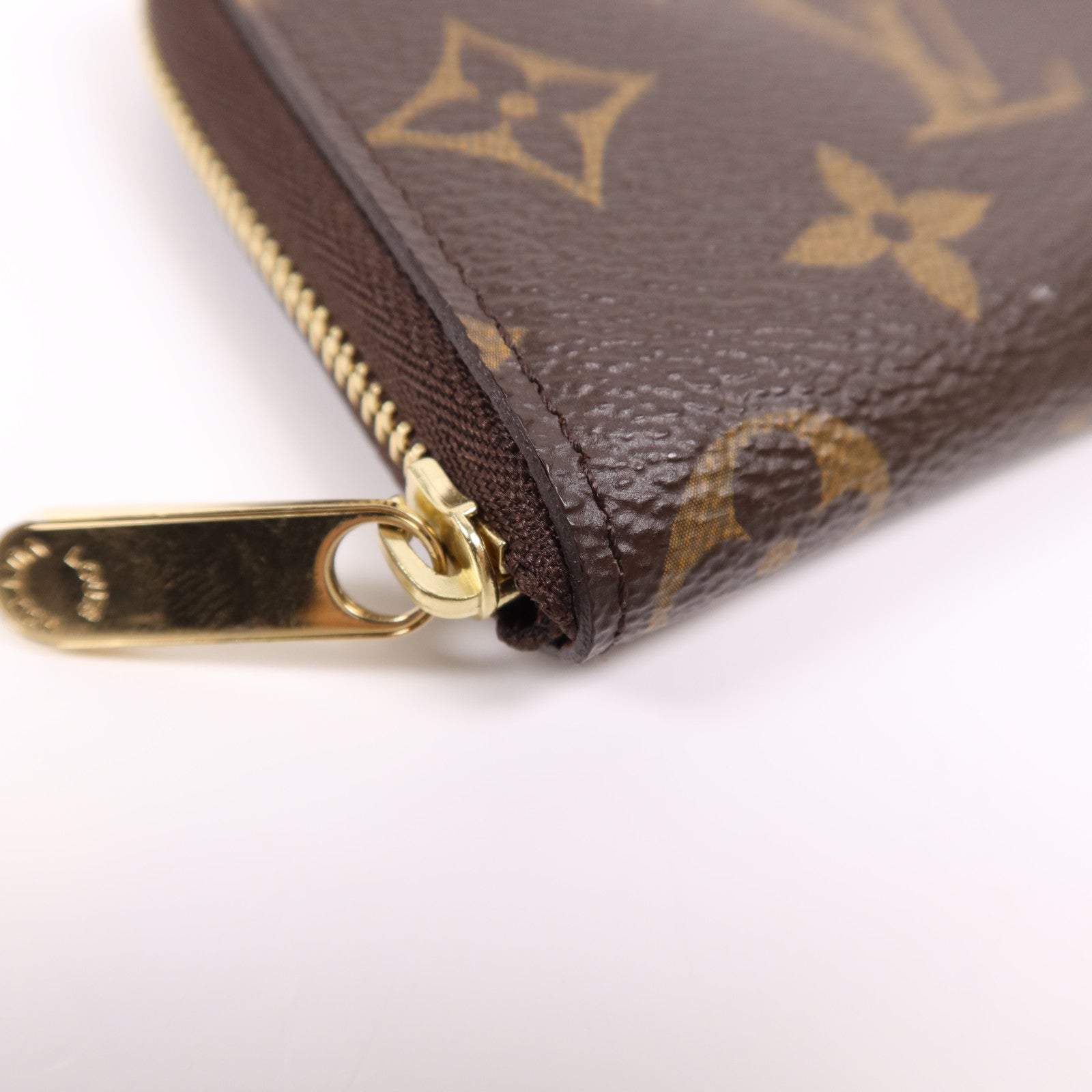 LOUIS VUITTON Monogram Zippy Coin Purse金扣零錢包棕色