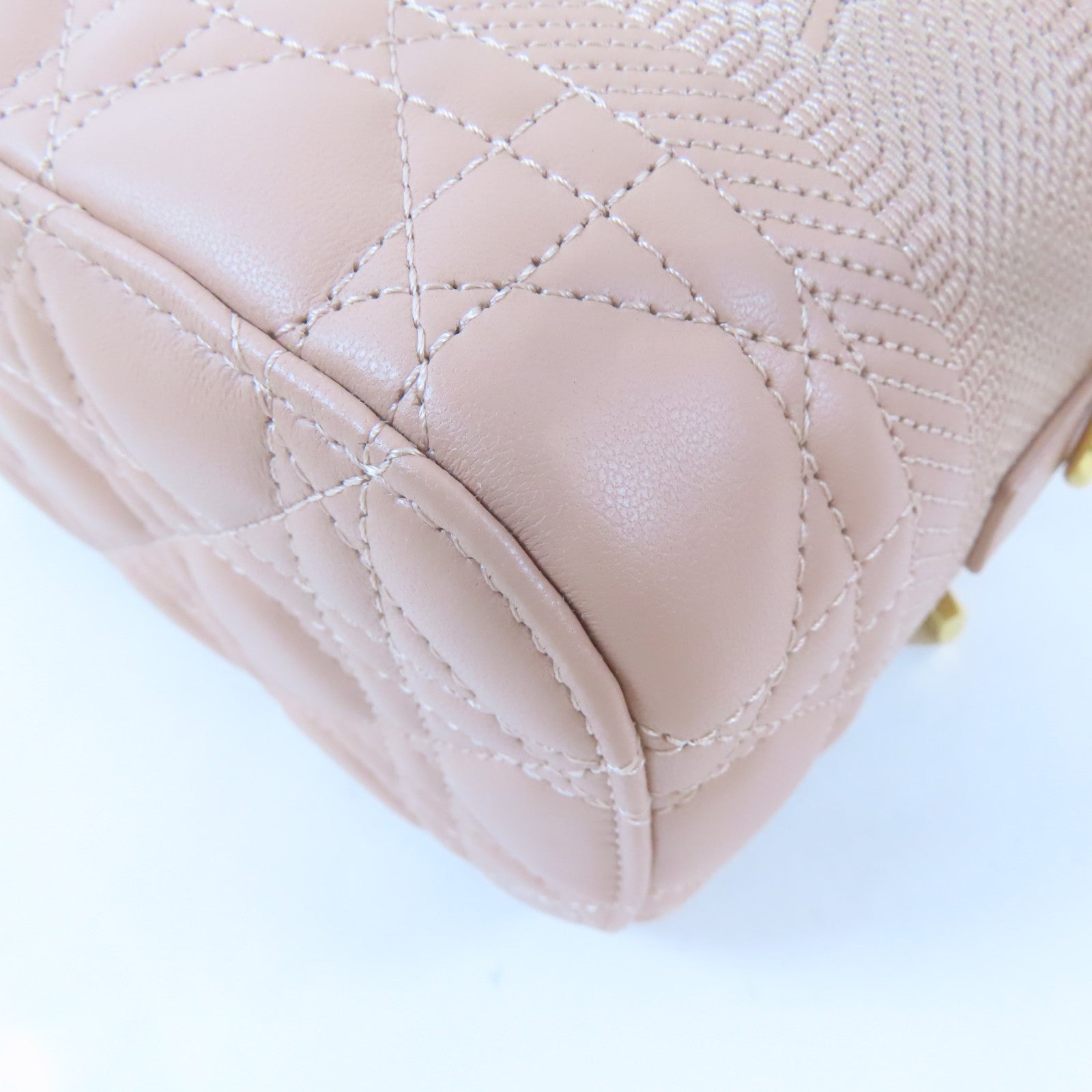 Dior (PRICE DOWN) CD GHW Vanity Bag 2 Way Shoulder 23-BO-0231 Lambskin Leather Pink