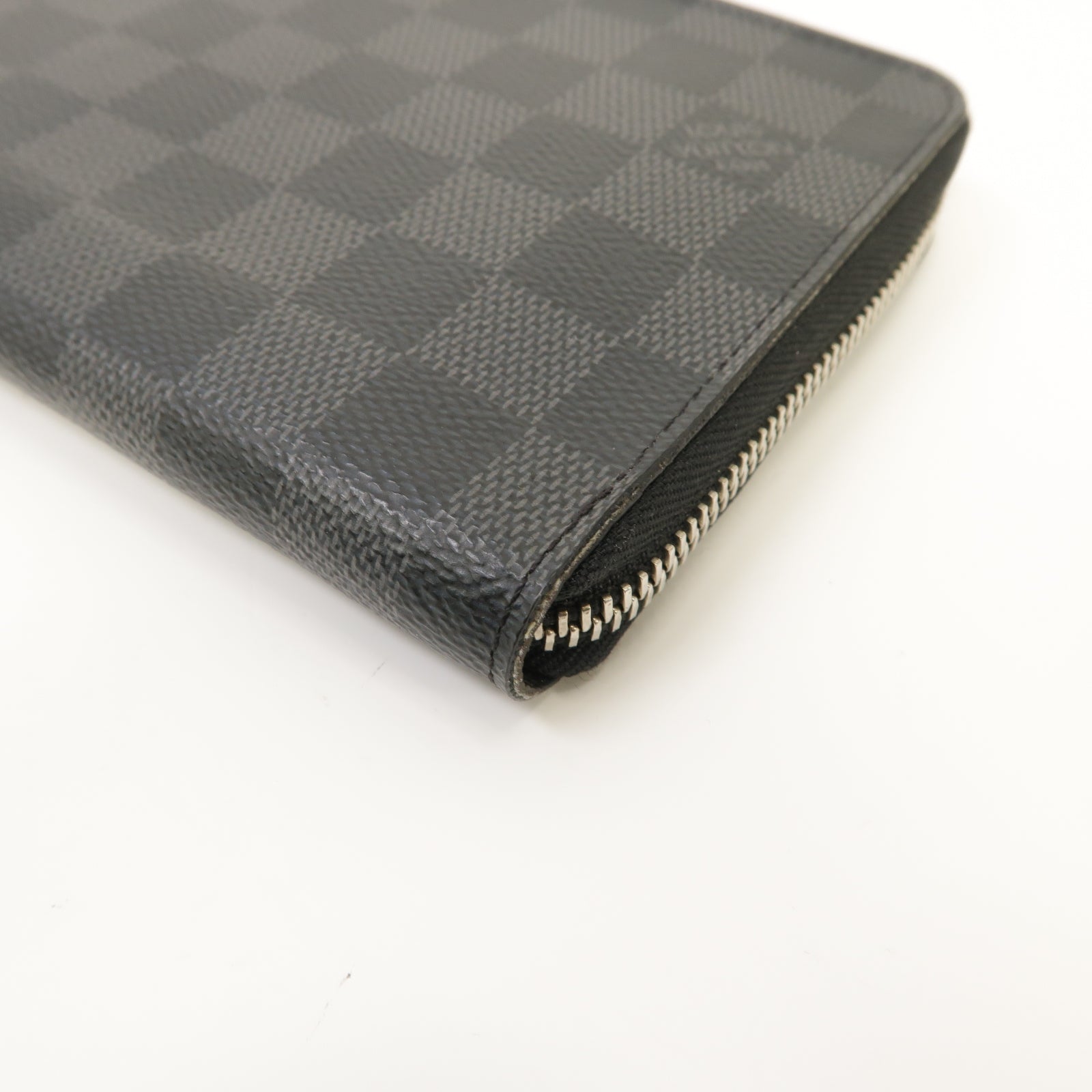 LOUIS VUITTON 【激減優惠】Damier Graphite Zippy Organizer銀扣長錢包黑色/灰色