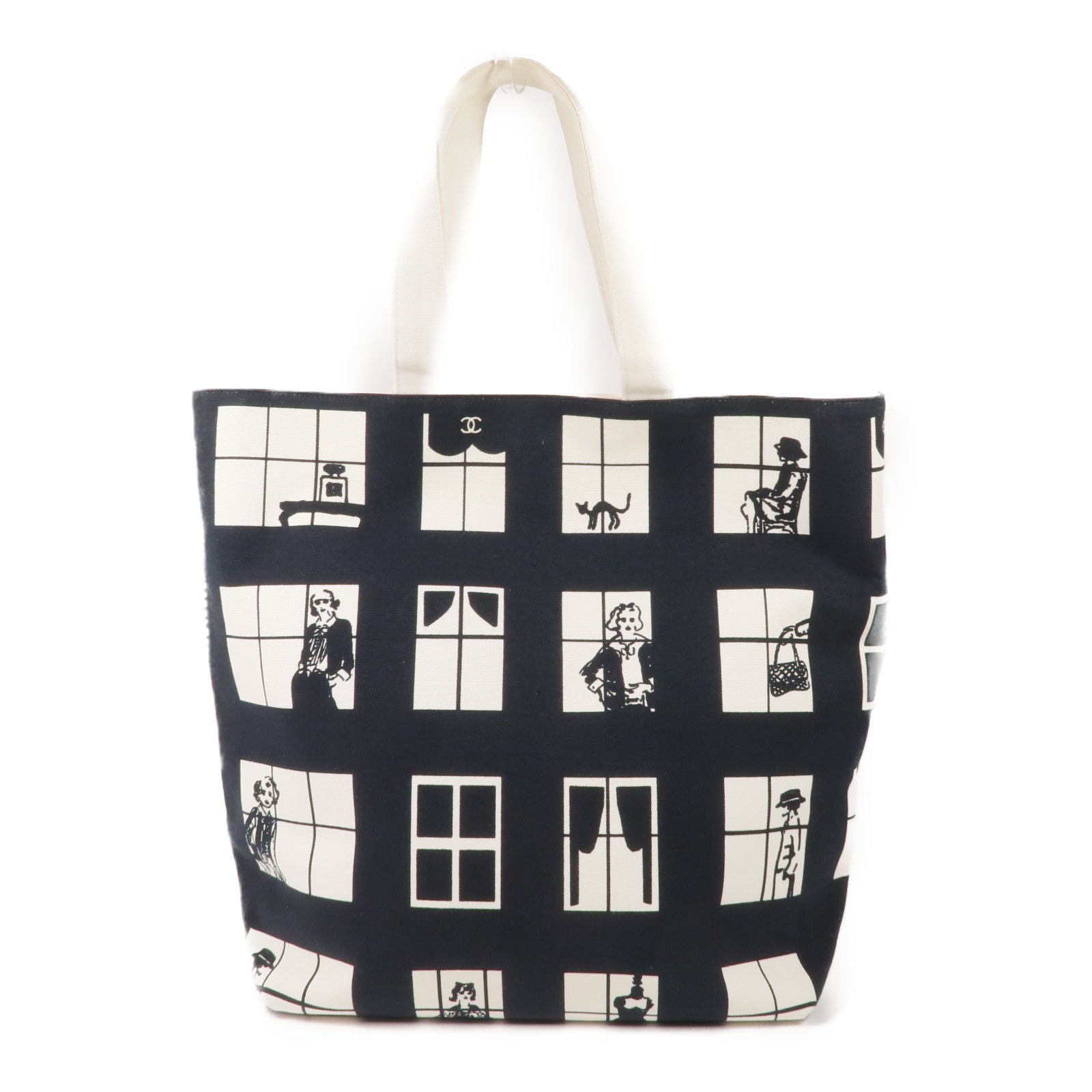 CHANEL 帆布Tote Bag金扣手挽袋