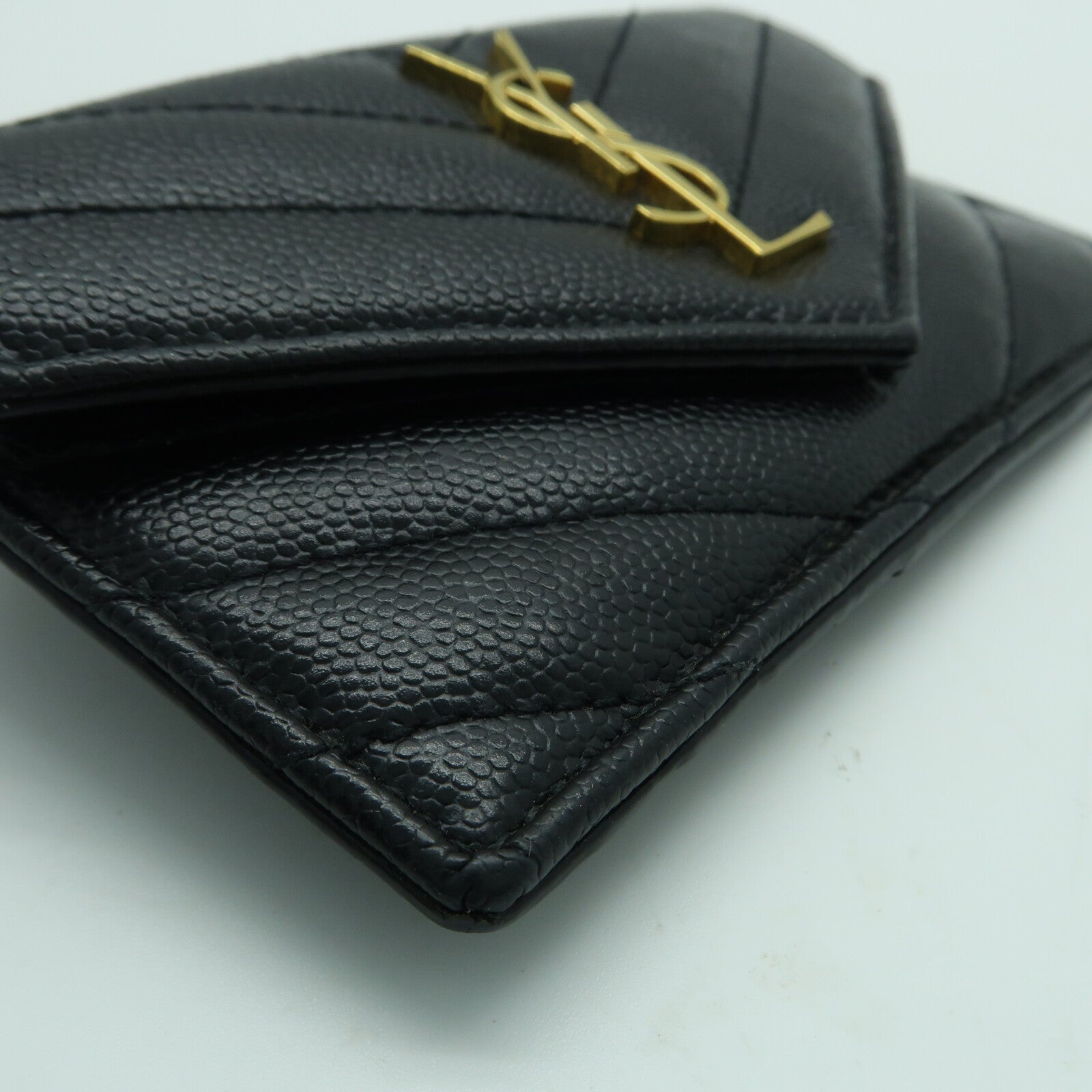 SAINT LAURENT 牛皮皮革Card case金扣卡片套