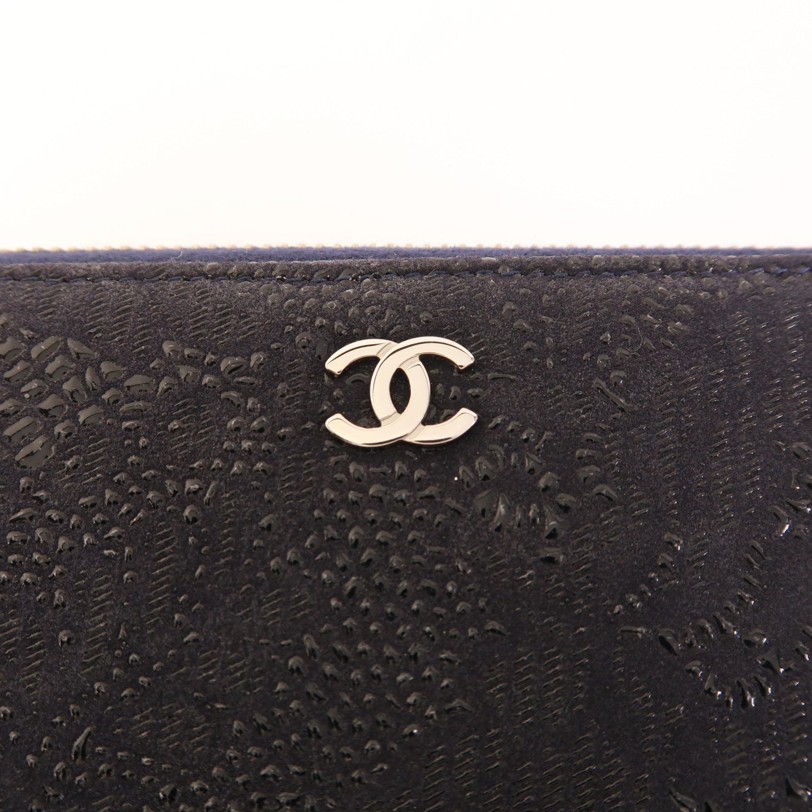 CHANEL 皮革Zipper Long Round Wallet銀扣長錢包