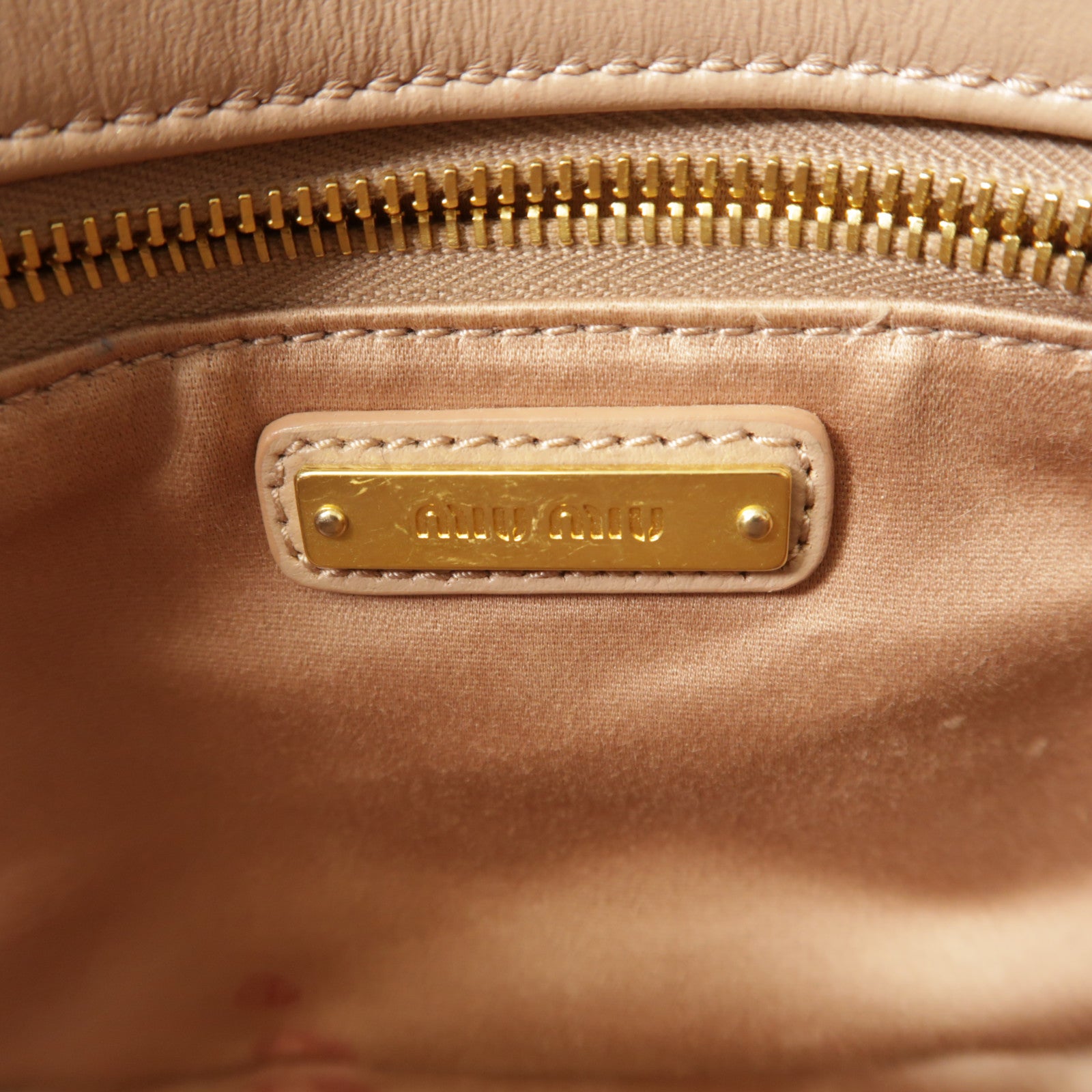 Miu Miu 羊皮皮革Chain Shoulder鏈帶肩背袋