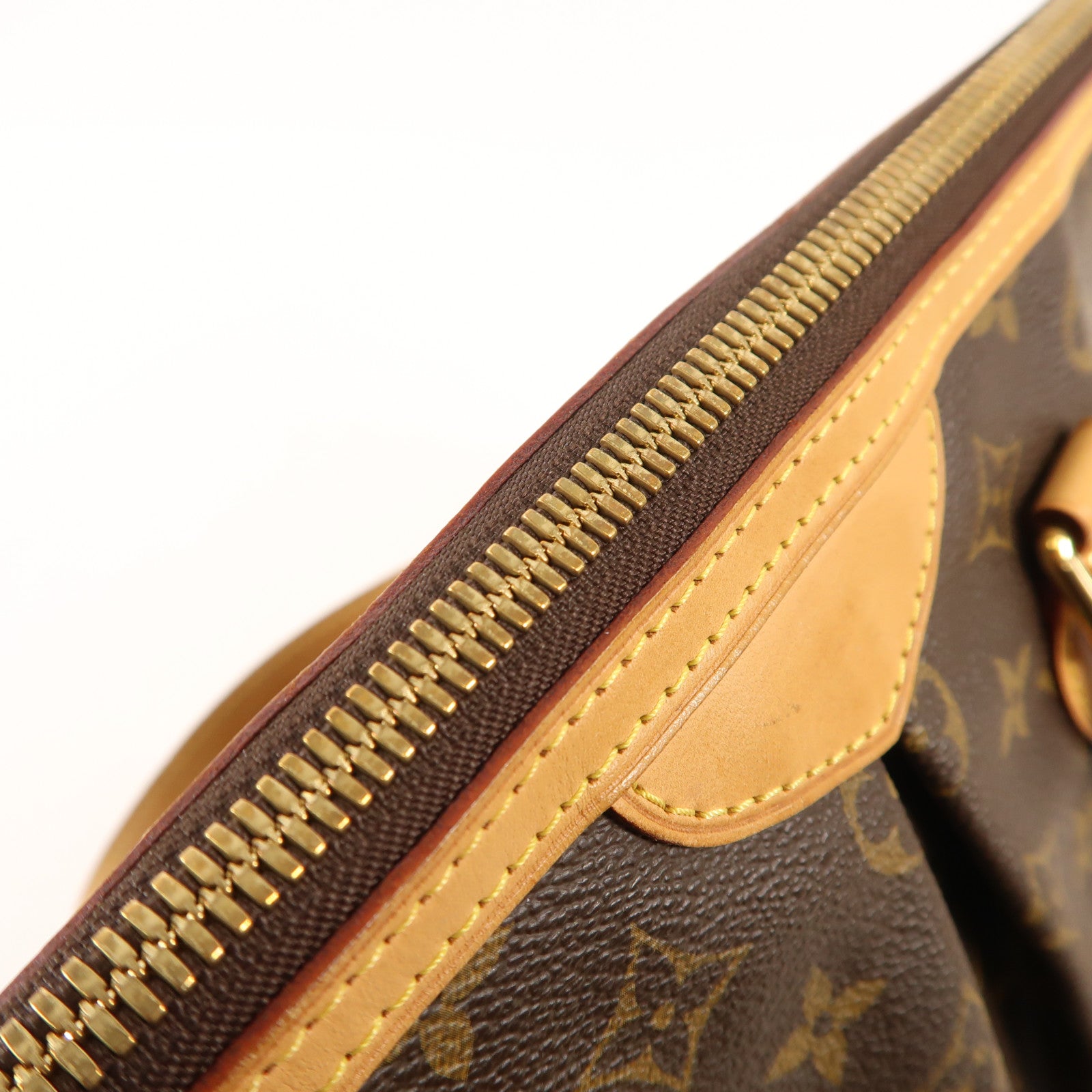 LOUIS VUITTON Monogram Palermo PM金扣手挽肩背兩用袋棕色