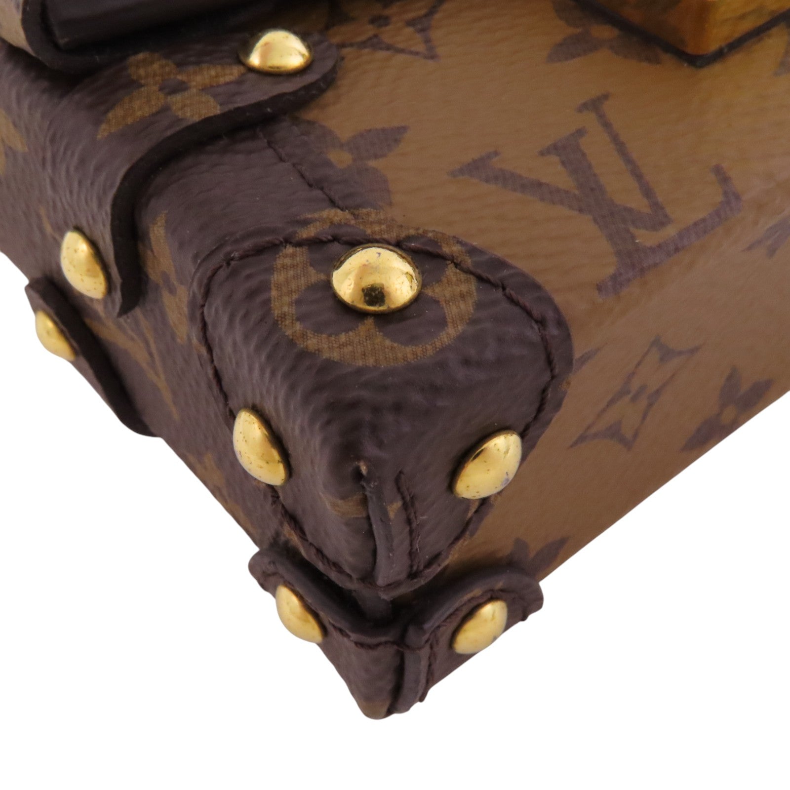 LOUIS VUITTON Monogram Mini Essential Trunk金扣鏈帶肩背袋