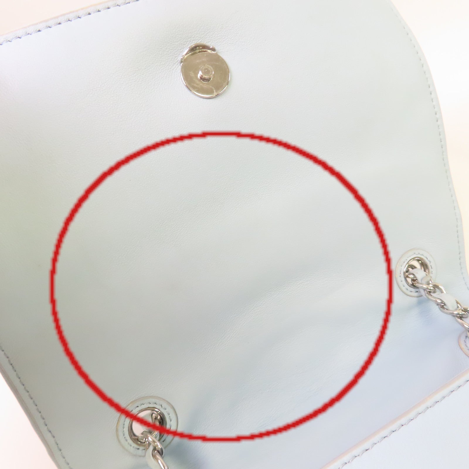 Tory Burch 【激減優惠】牛皮皮革Chain Shoulder Bag鏈帶肩背袋淺藍色