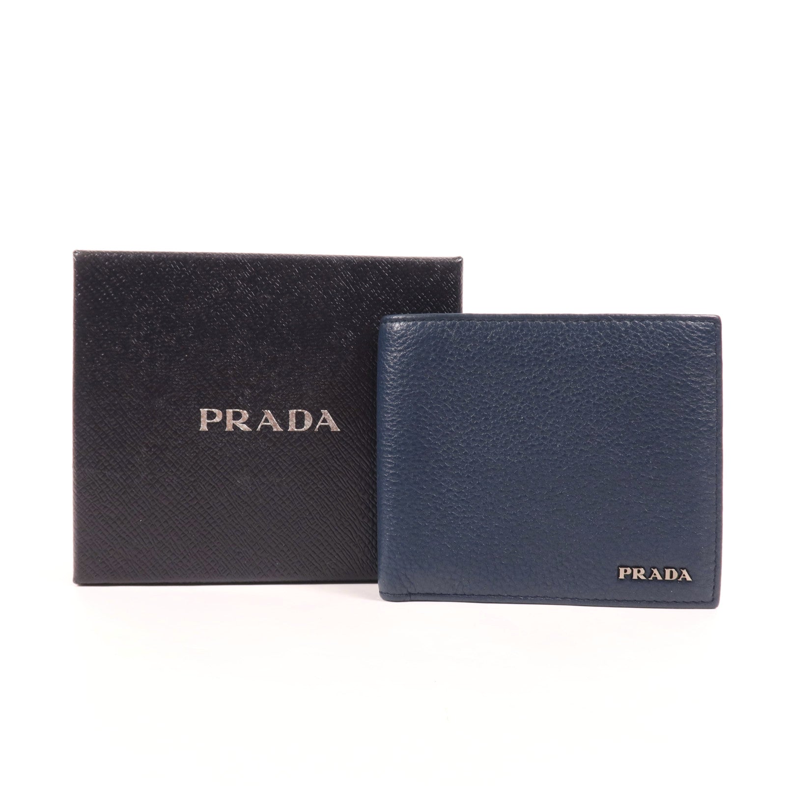 PRADA 【激減優惠】牛皮皮革Fold Wallet錢包
