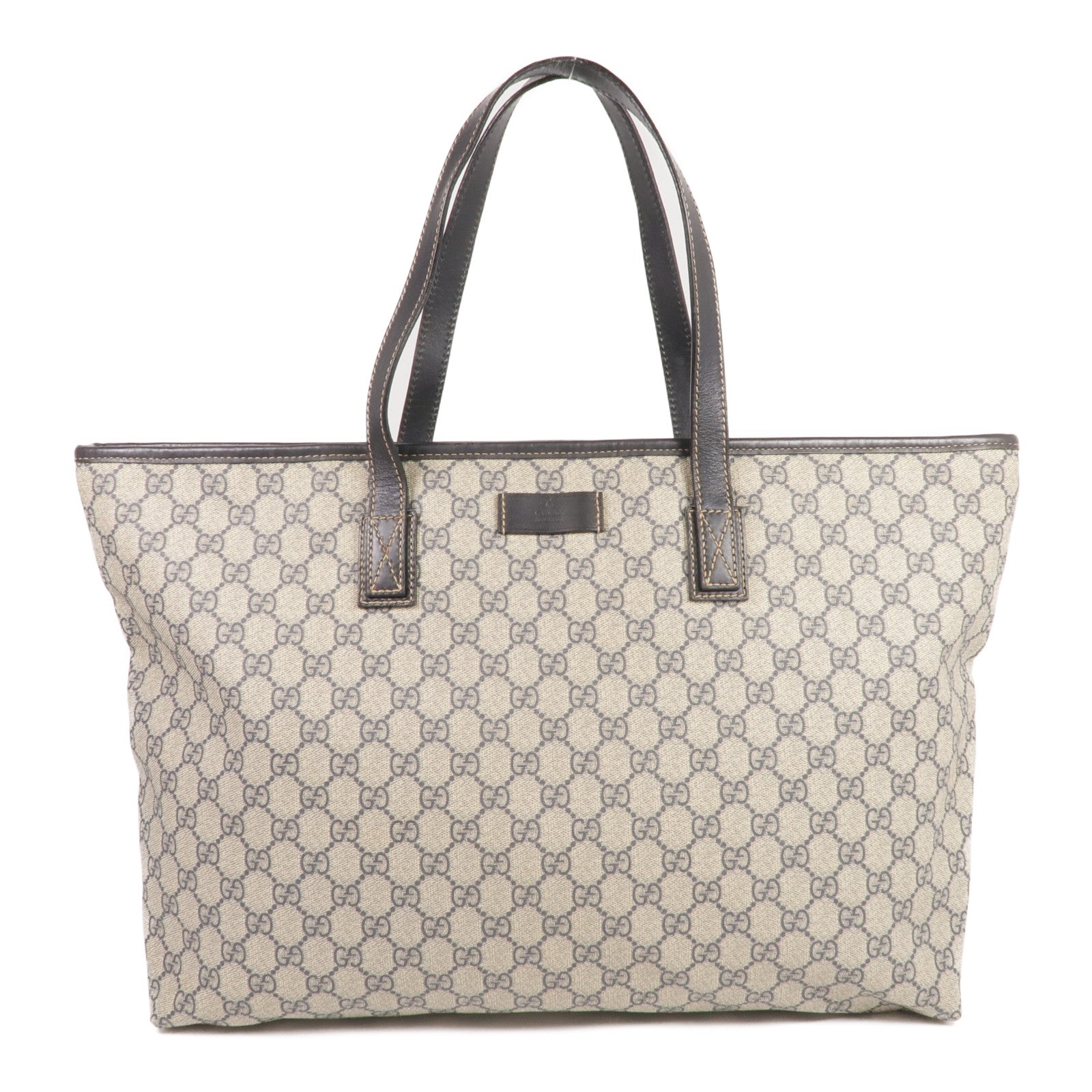 GUCCI 塗層帆布Shoulder Tote銀扣肩背袋/手挽袋