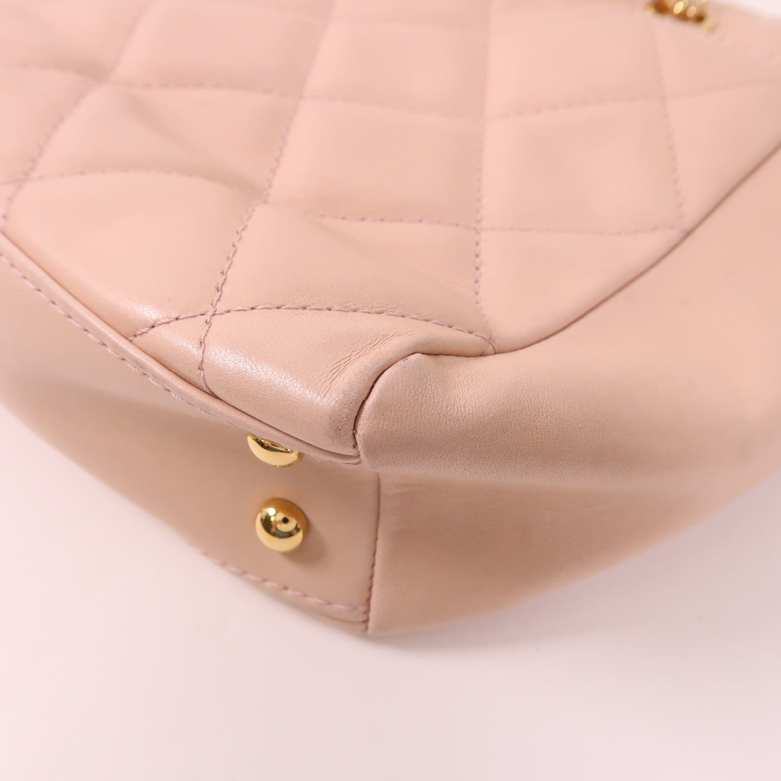 CHANEL 羊皮皮革Shoulder Bag金扣鏈帶肩背袋