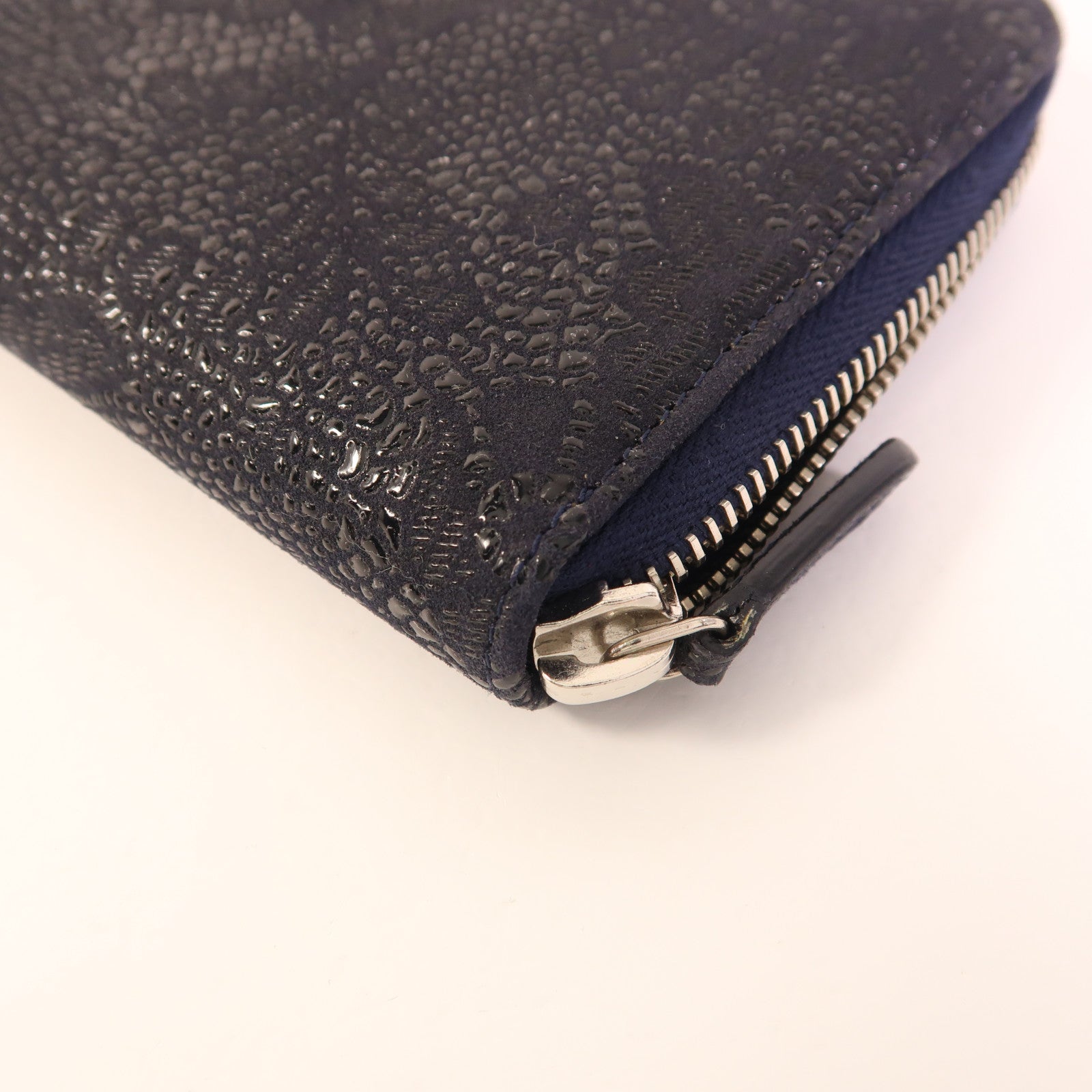 CHANEL 皮革Zipper Long Round Wallet銀扣長錢包
