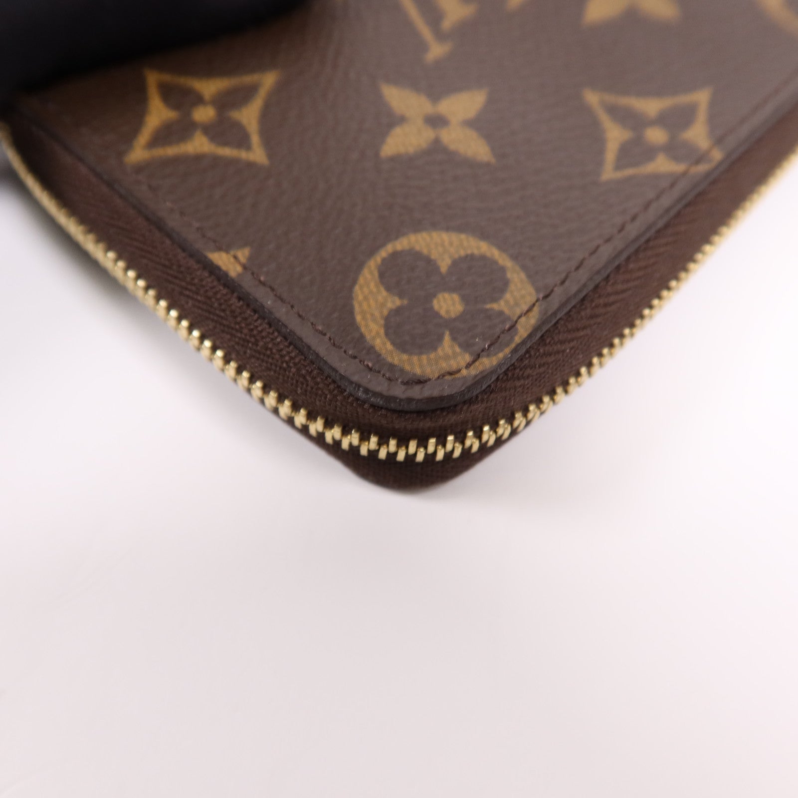 LOUIS VUITTON Monogram Zippy Coin Purse金扣零錢包棕色