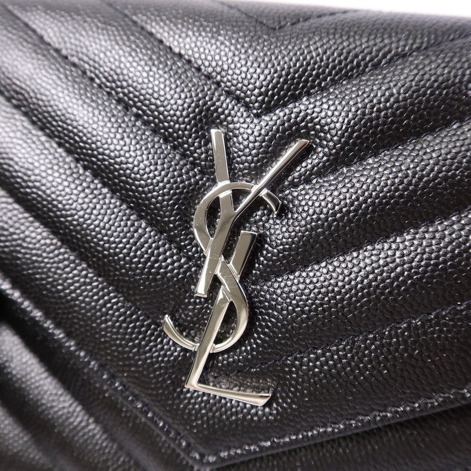 SAINT LAURENT 牛皮皮革Wallet On Chain鏈帶肩背袋