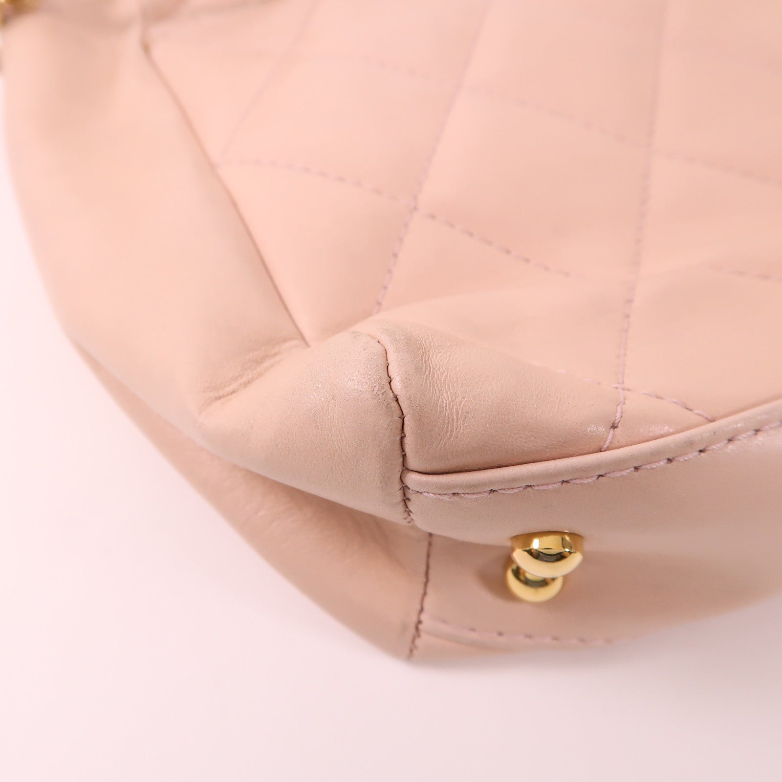 CHANEL 羊皮皮革Shoulder Bag金扣鏈帶肩背袋