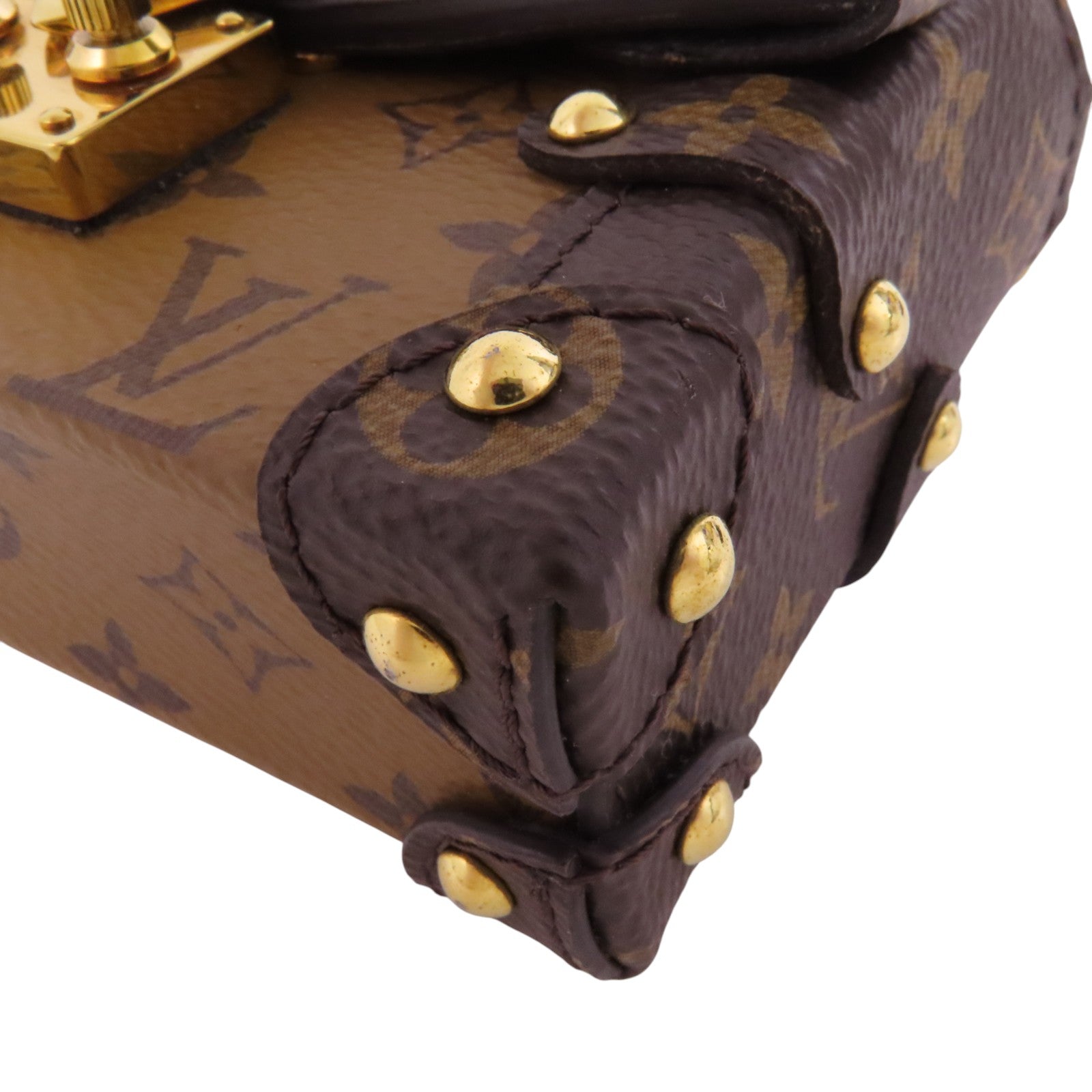 LOUIS VUITTON Monogram Mini Essential Trunk金扣鏈帶肩背袋