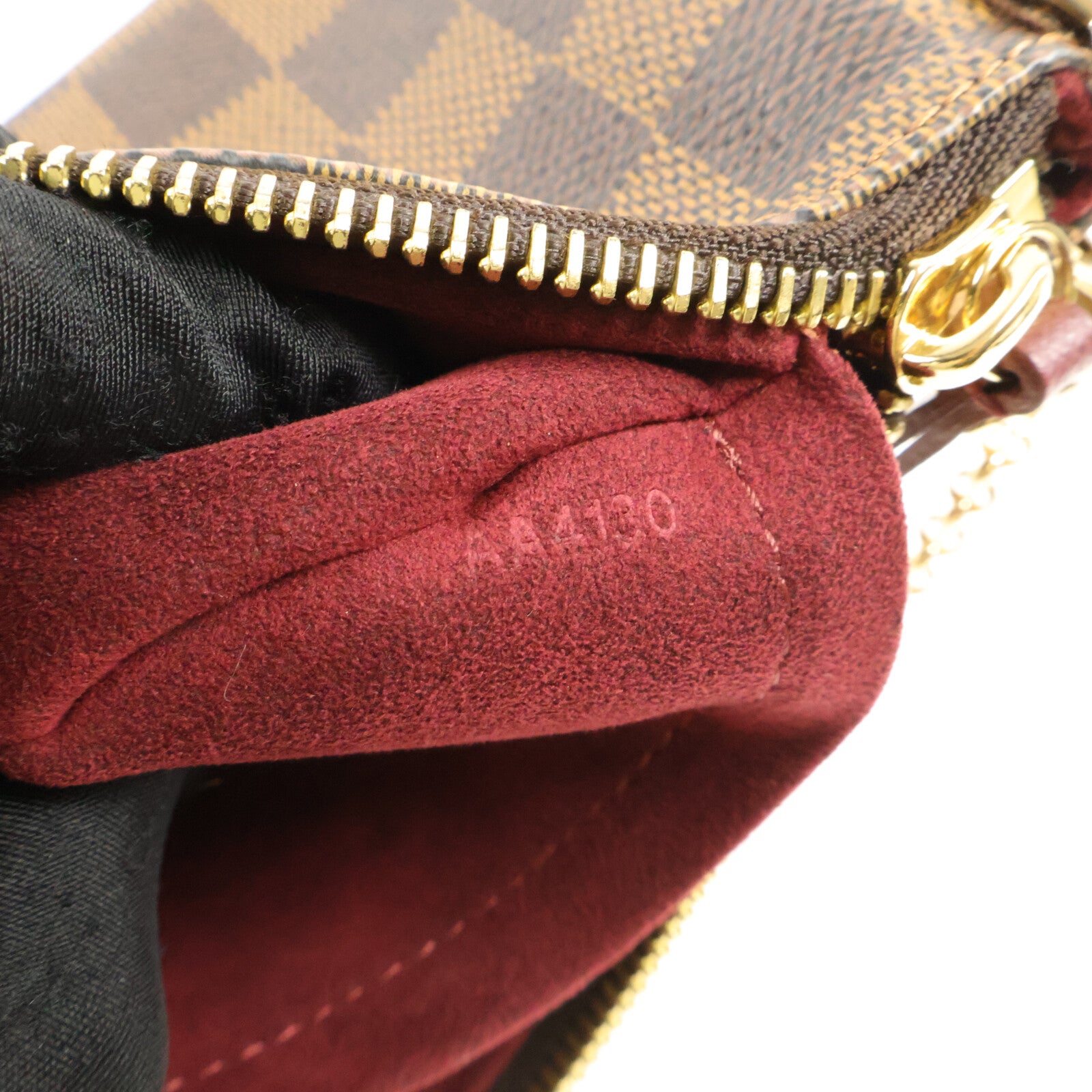 LOUIS VUITTON Damier Pochette Mila MM鏈帶手拿包