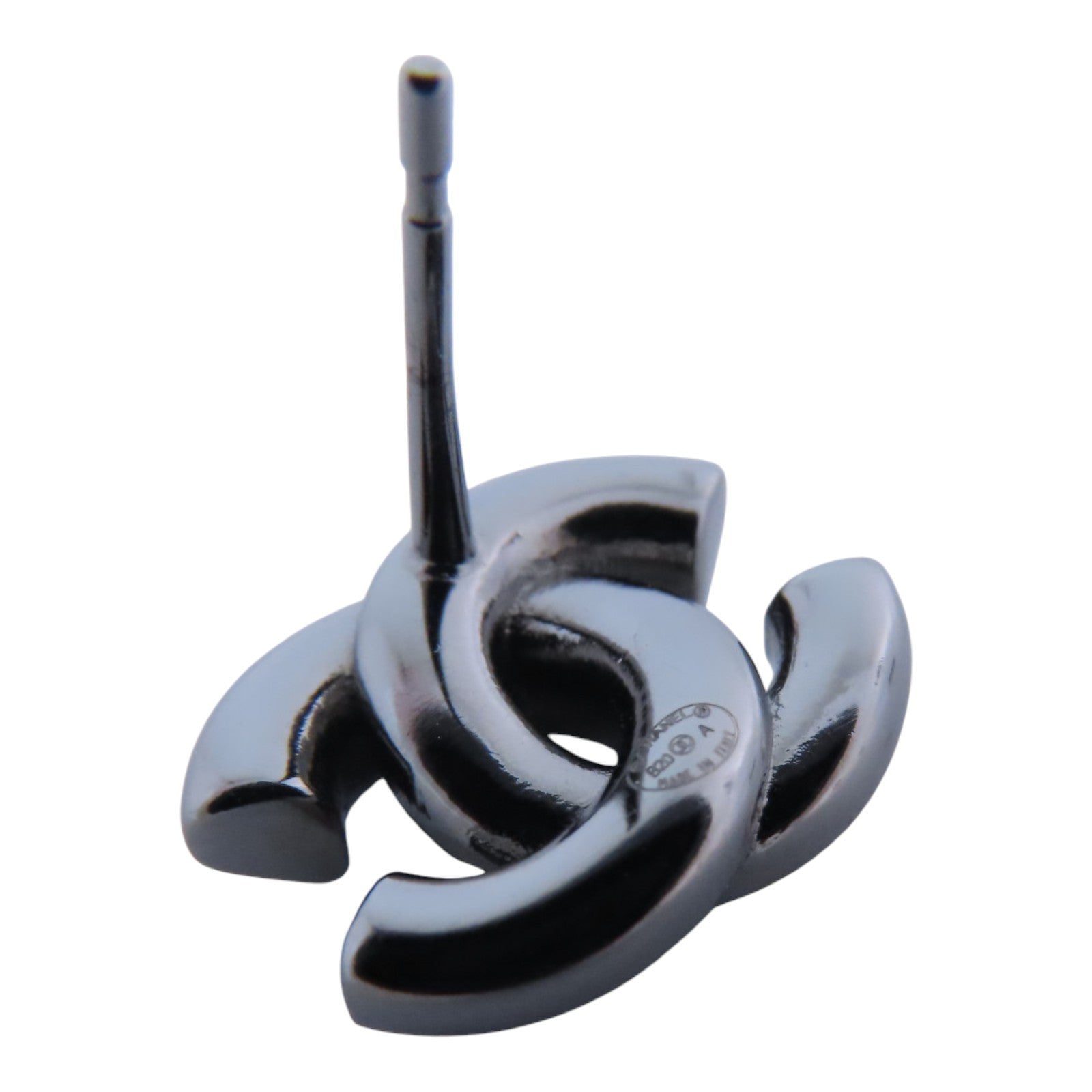 CHANEL 金屬/水鑽/仿珍珠CC Earrings銀扣耳環