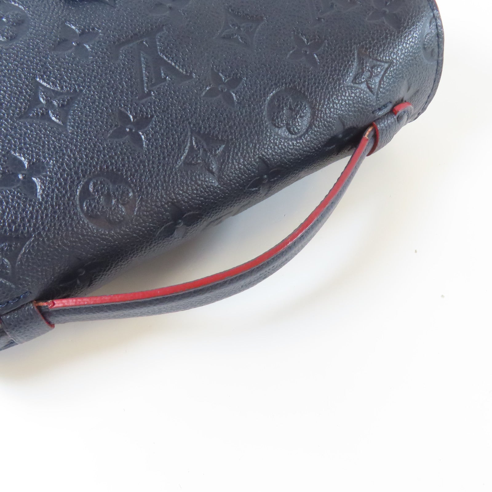 LOUIS VUITTON Monogram Empreinte Pochette Metis金扣手挽肩背兩用袋深藍色