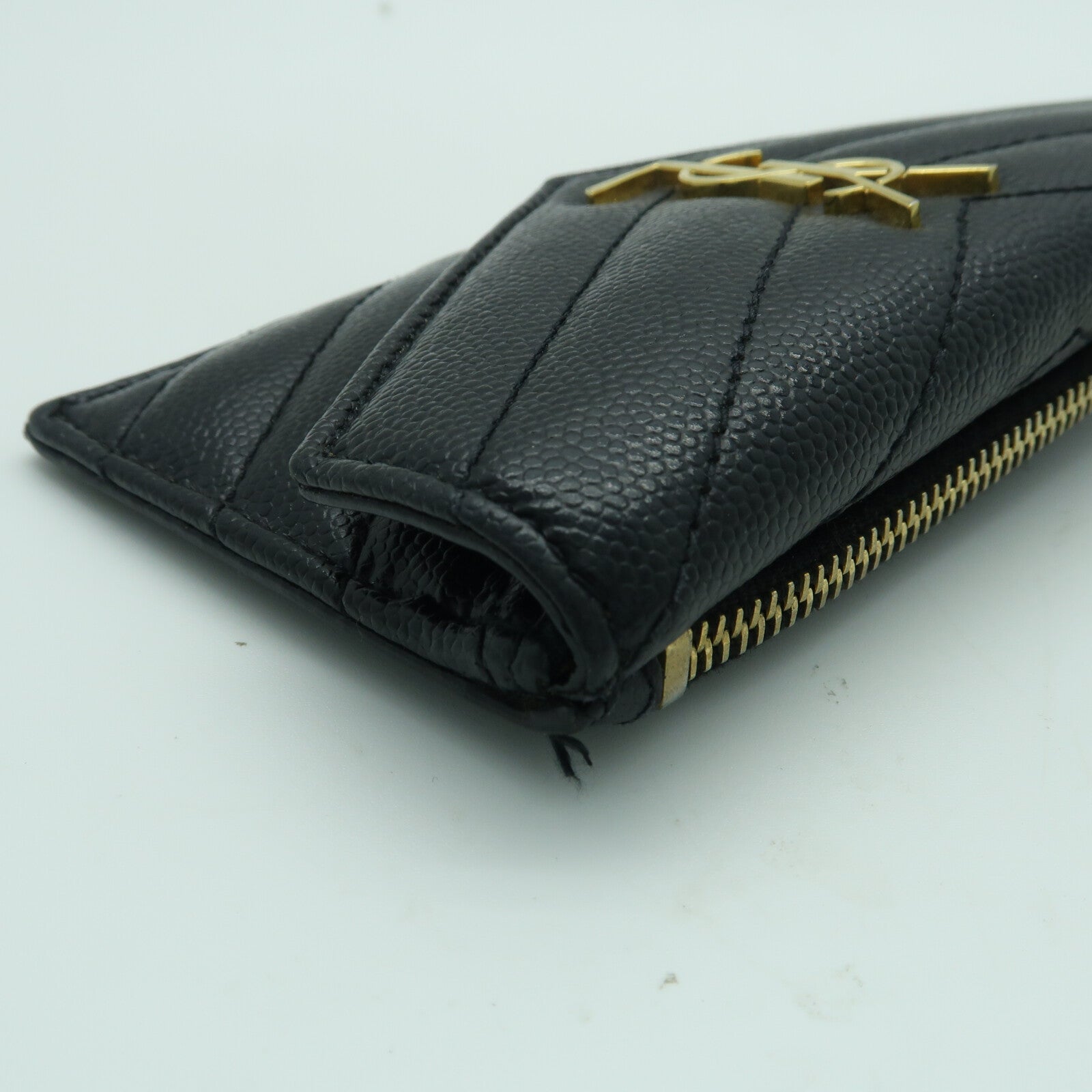 SAINT LAURENT 牛皮皮革Card case金扣卡片套